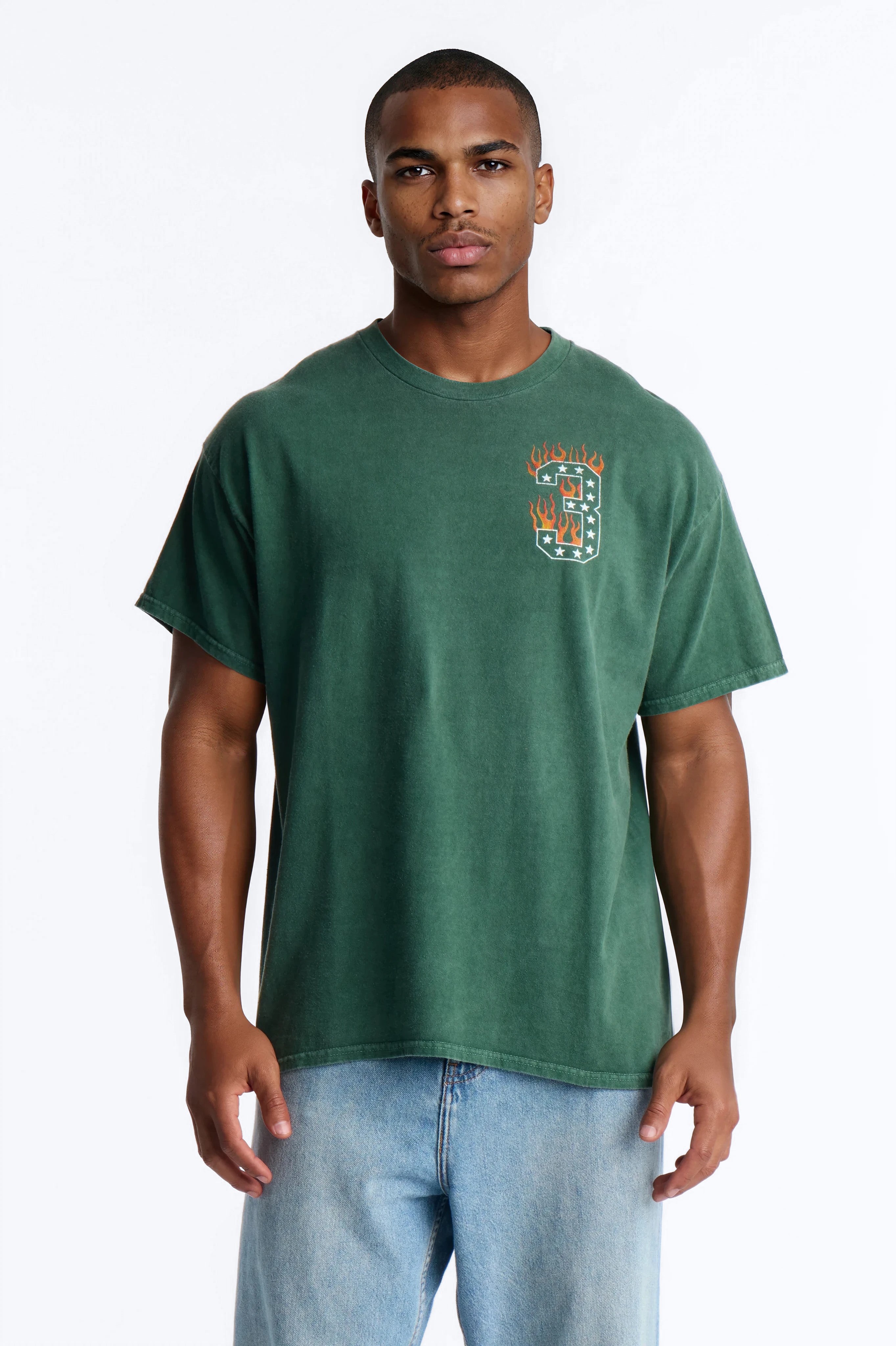Speed Is My Fuel Vintage Print Short Sleeve Tee - Hunter Green