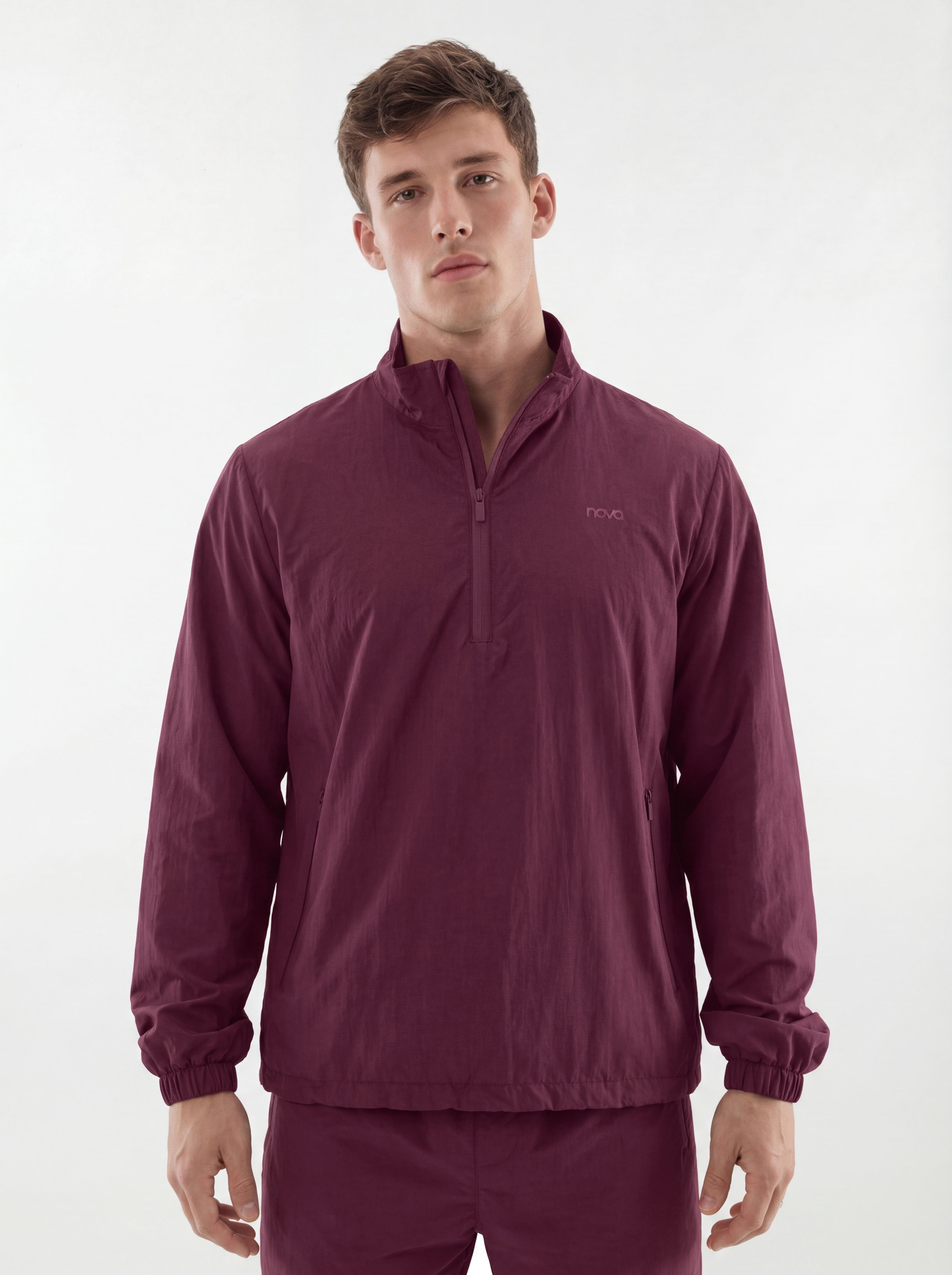 CoreNylon Half Zip Jacket - Merlot