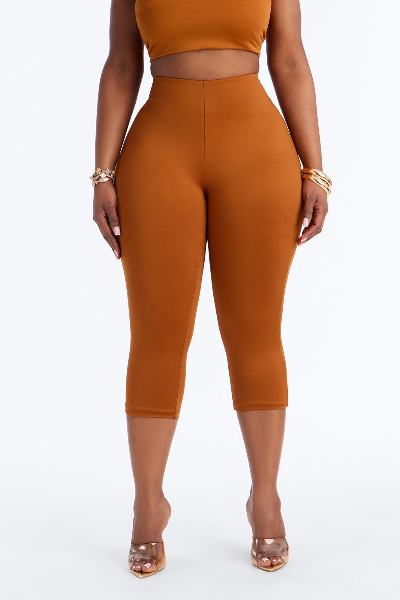Contour Double Lined Capri Pant - Copper image 5