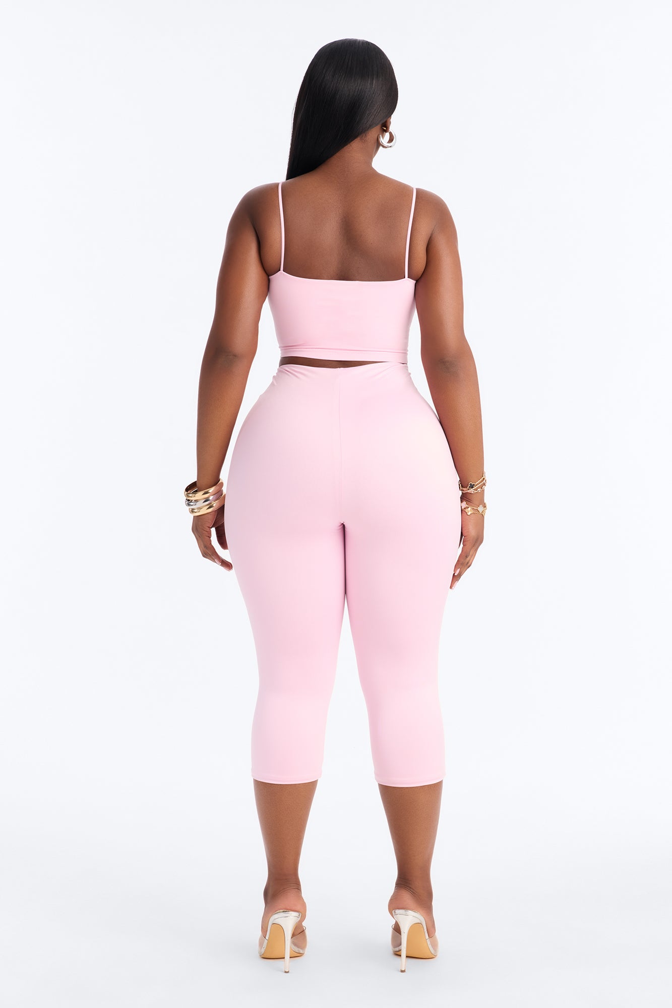 Seamless Smooth Base Layer Double Lined Cami Crop Top - Light Pink image 8