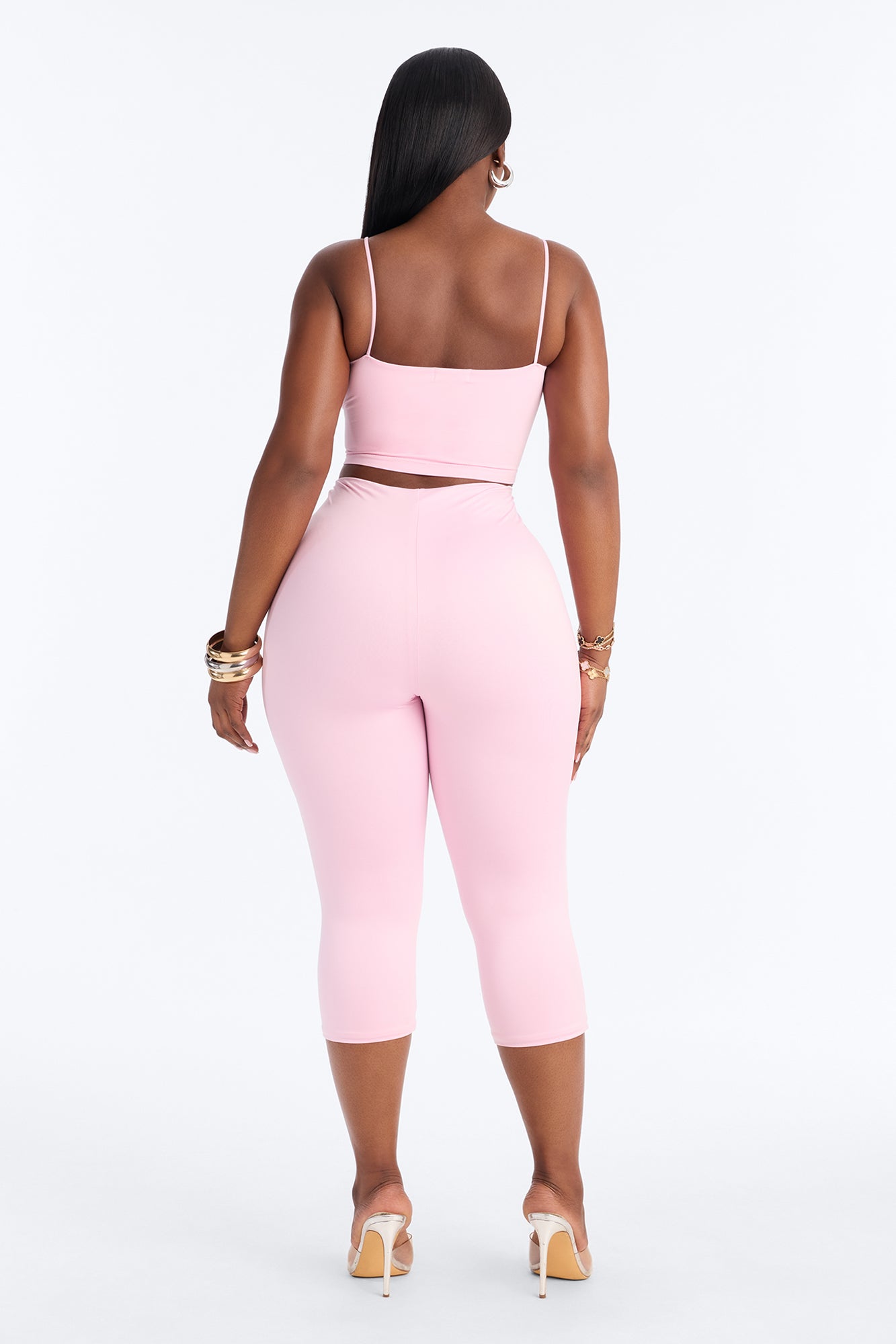 Contour Double Lined Capri Pant - Light Pink image 7