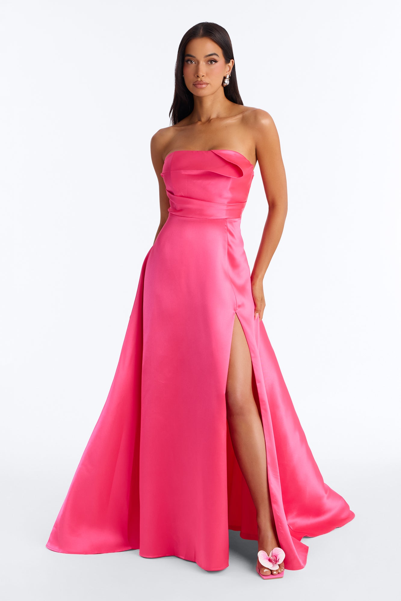 Say I Do Taffeta Gown - Pink