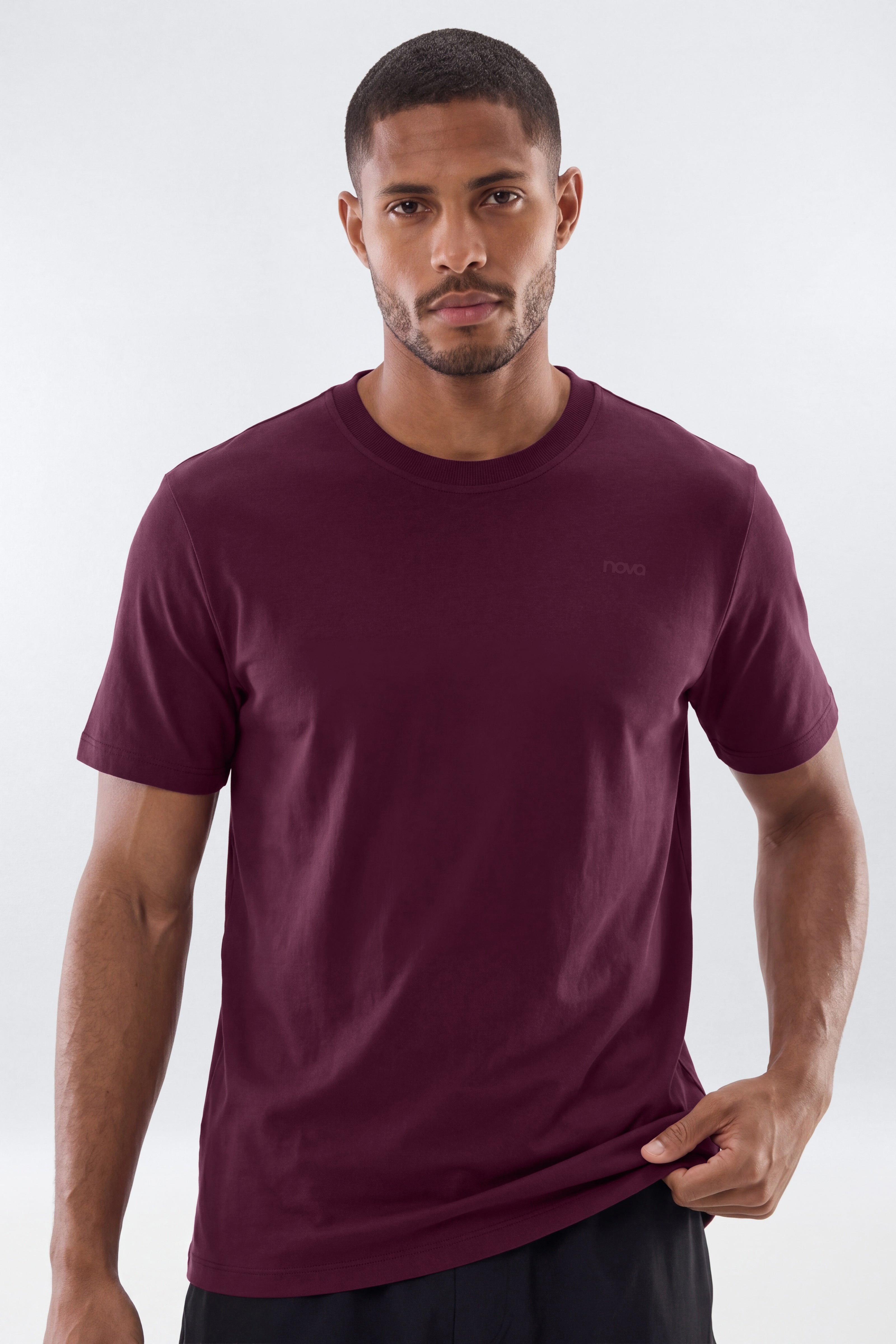 DryCore™ Crew Neck Active T-Shirt - Merlot