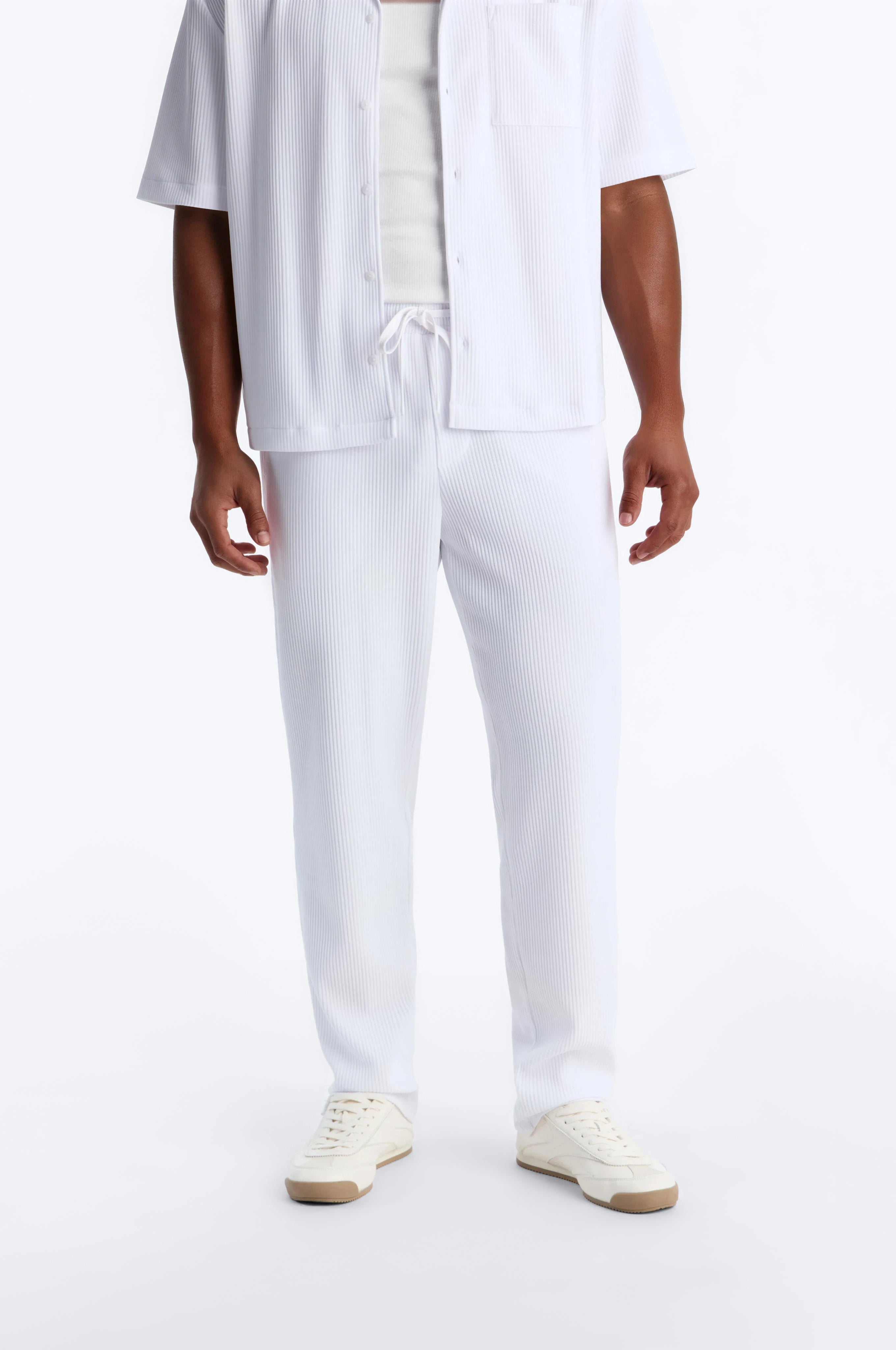 Show Up Slim Slit Pants - White