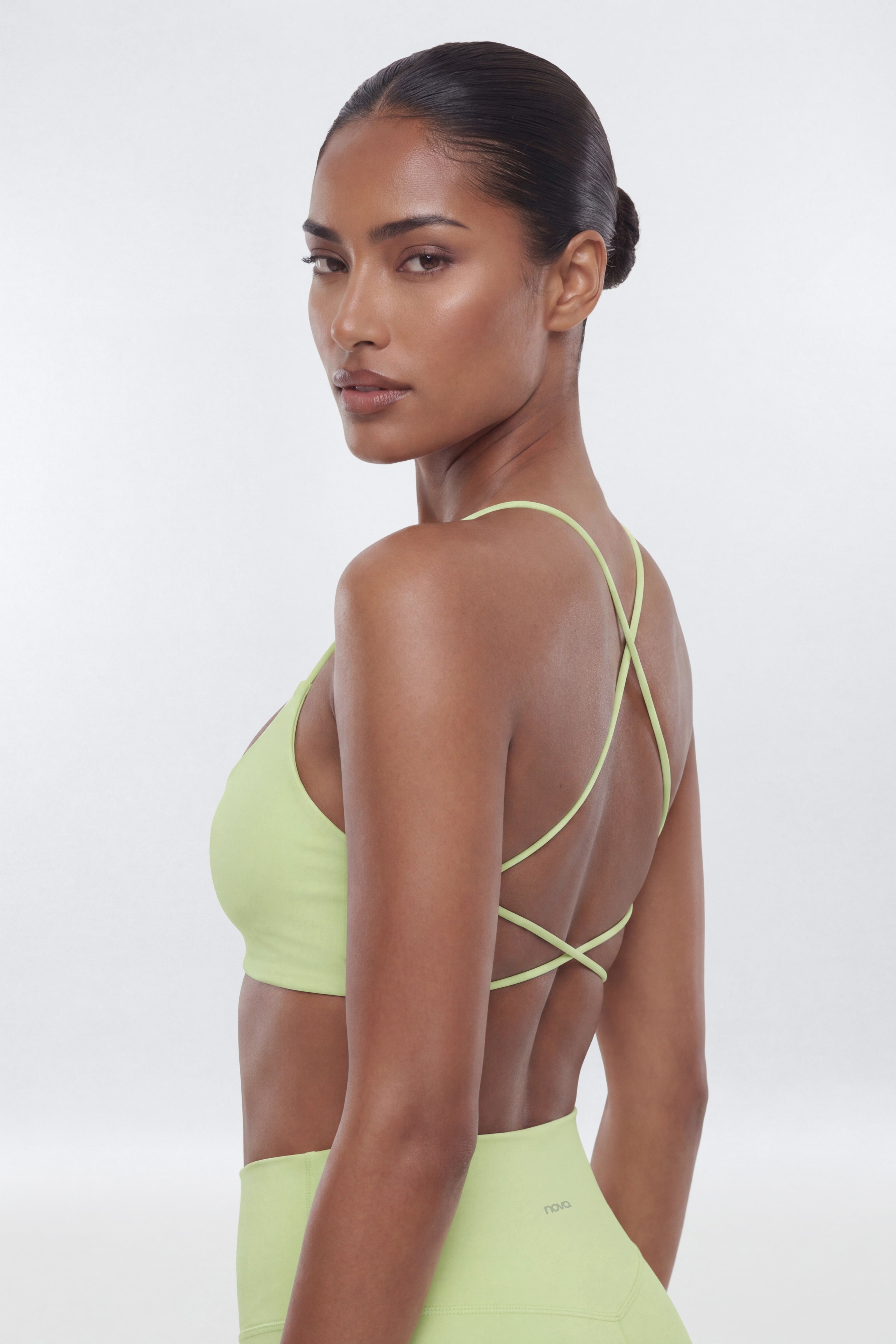 CloudForm™ Strappy Back Sports Bra - Pistachio image 5