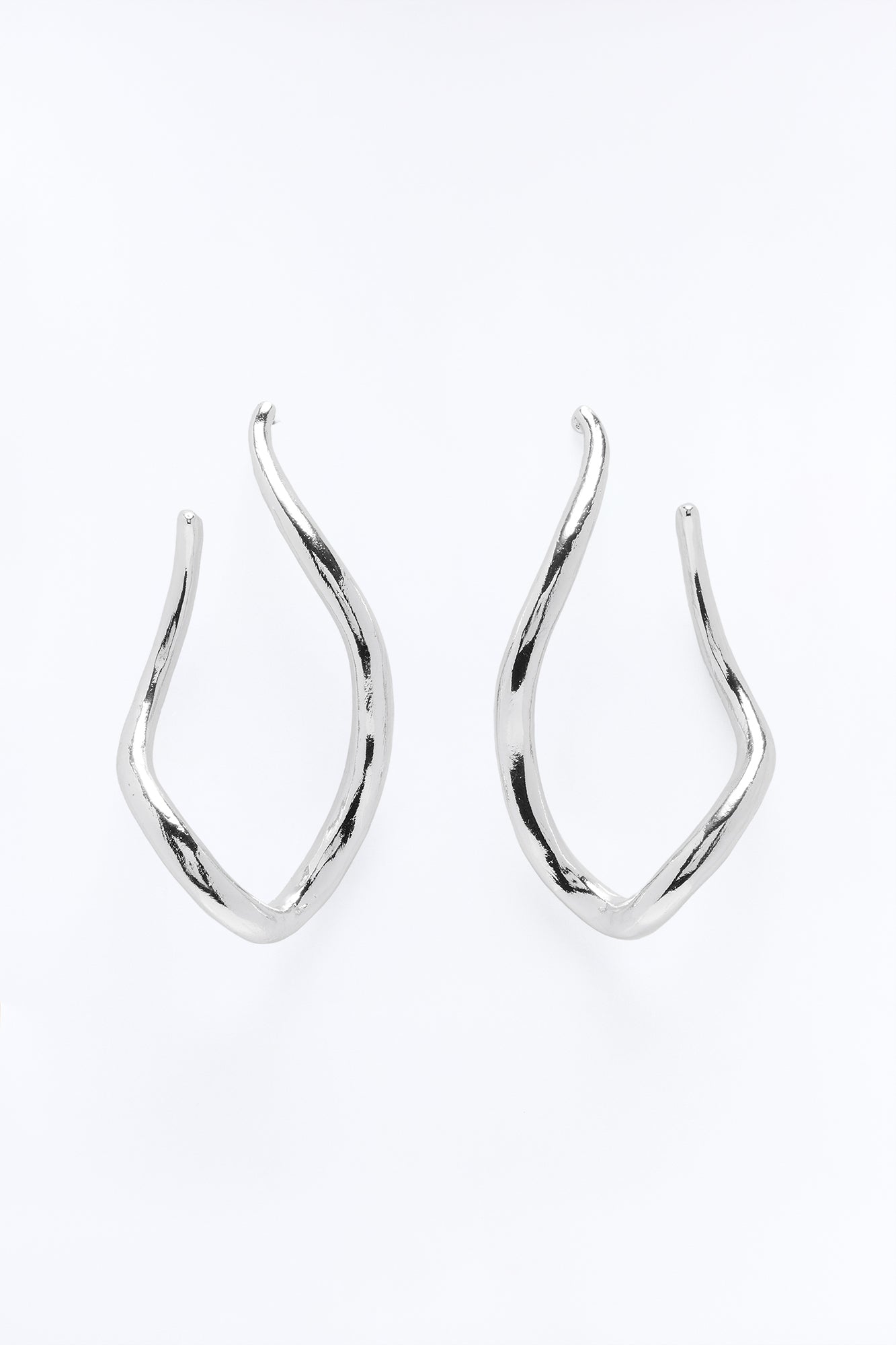 Unwinding Drop Earrings - Silver