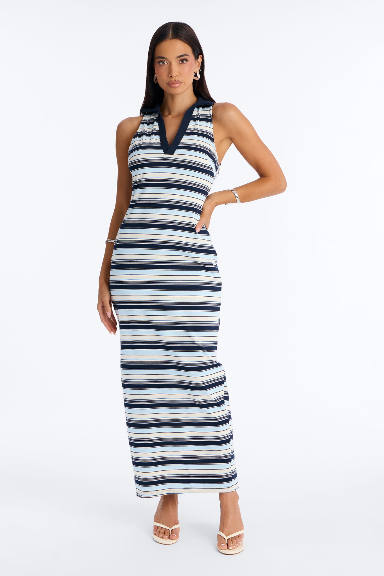 Sunstruck Striped Maxi Dress - Blue/combo