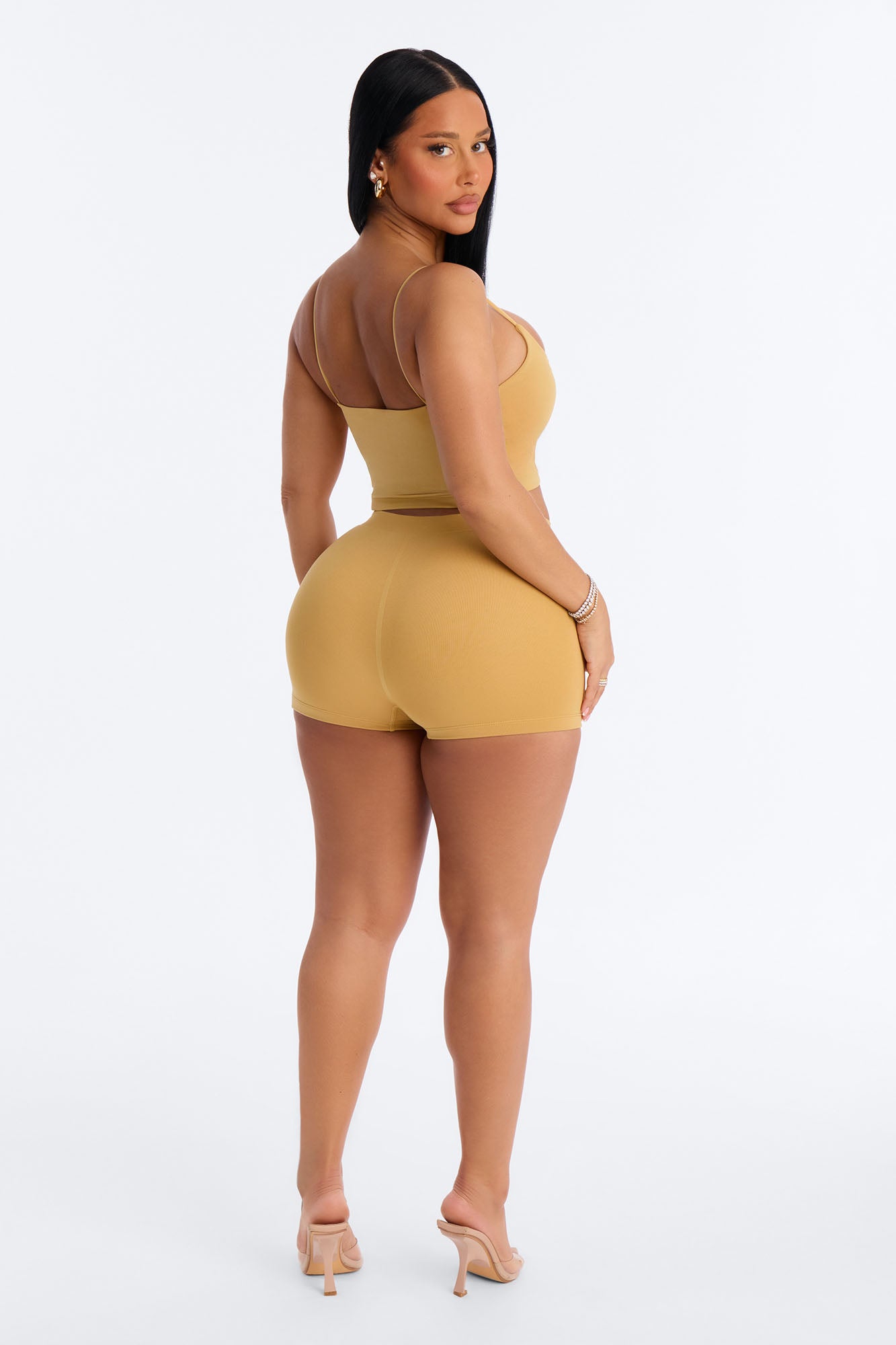Seamless Smooth Double Lined Micro Hot Short - Honey image 4