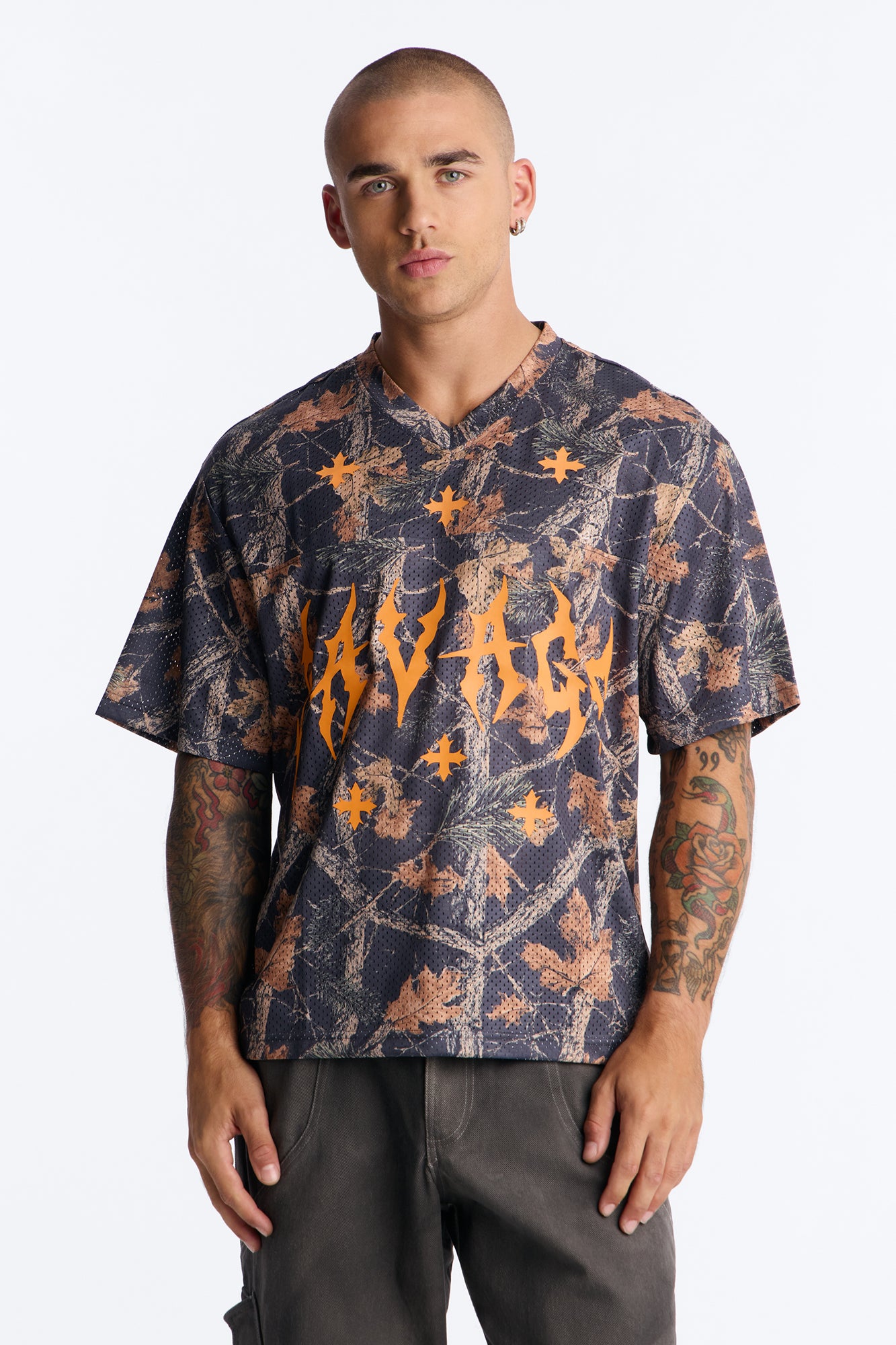 Savage Camo Mesh Jersey Short Sleeve - Camouflage