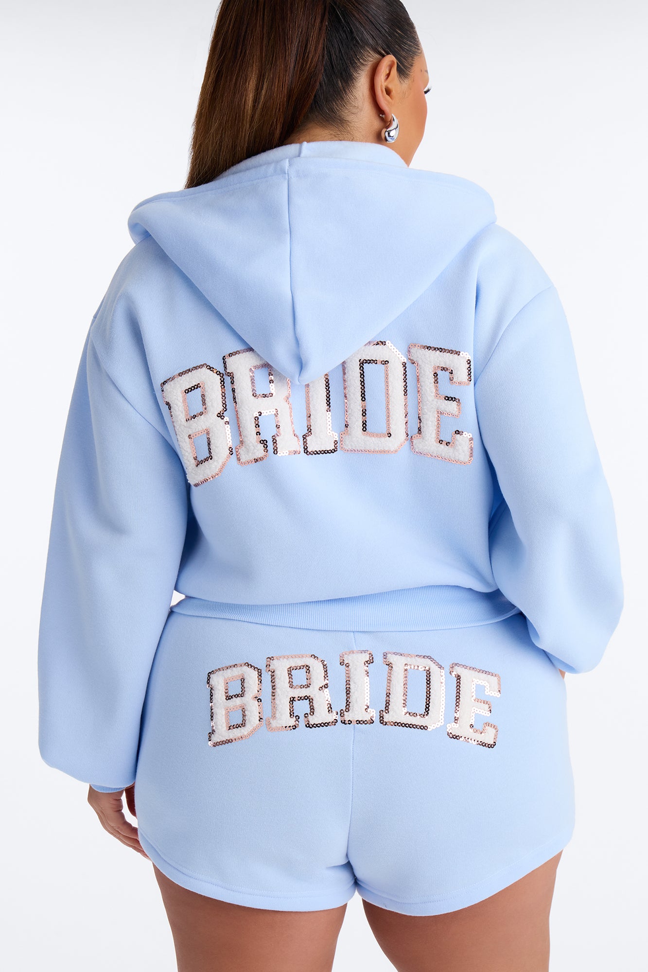 Bride To Be Fleece Short Set - Light Blue image 4