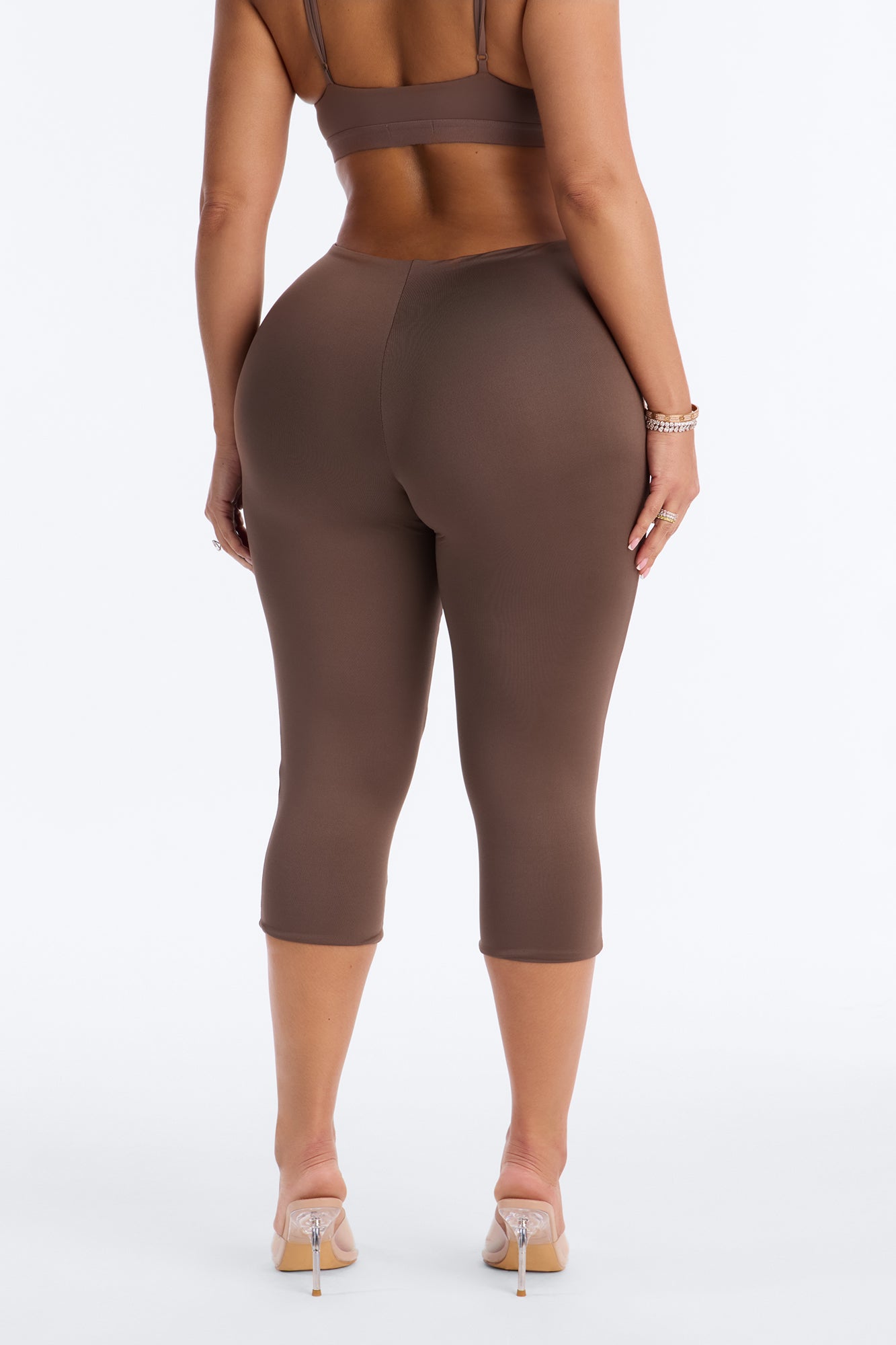 Contour Double Lined Capri Pant - Brown image 3