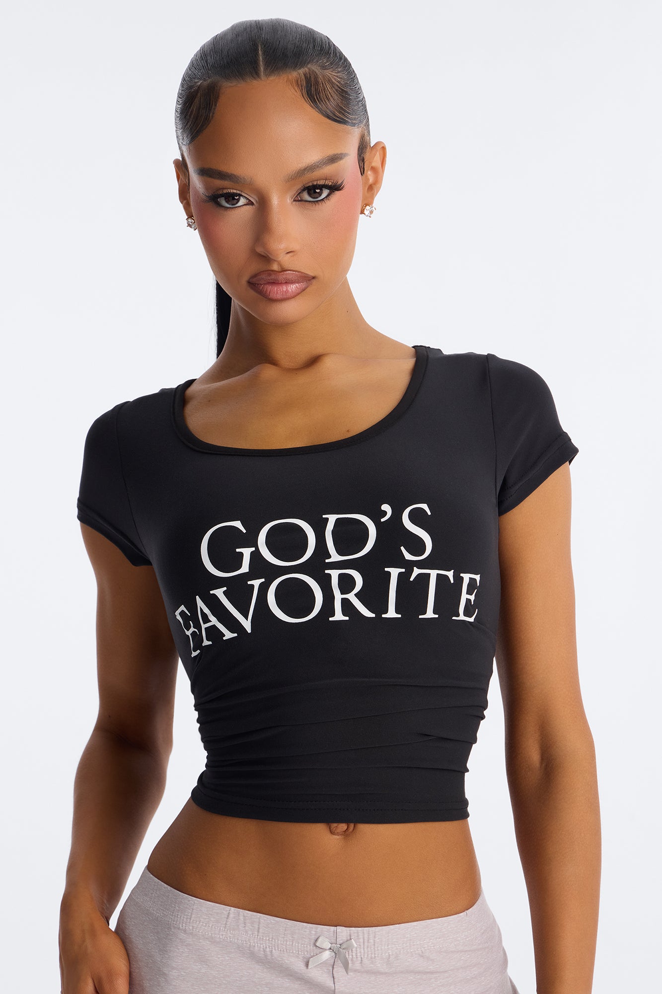 God's Favorite PJ Short Set - Black/Grey image 5