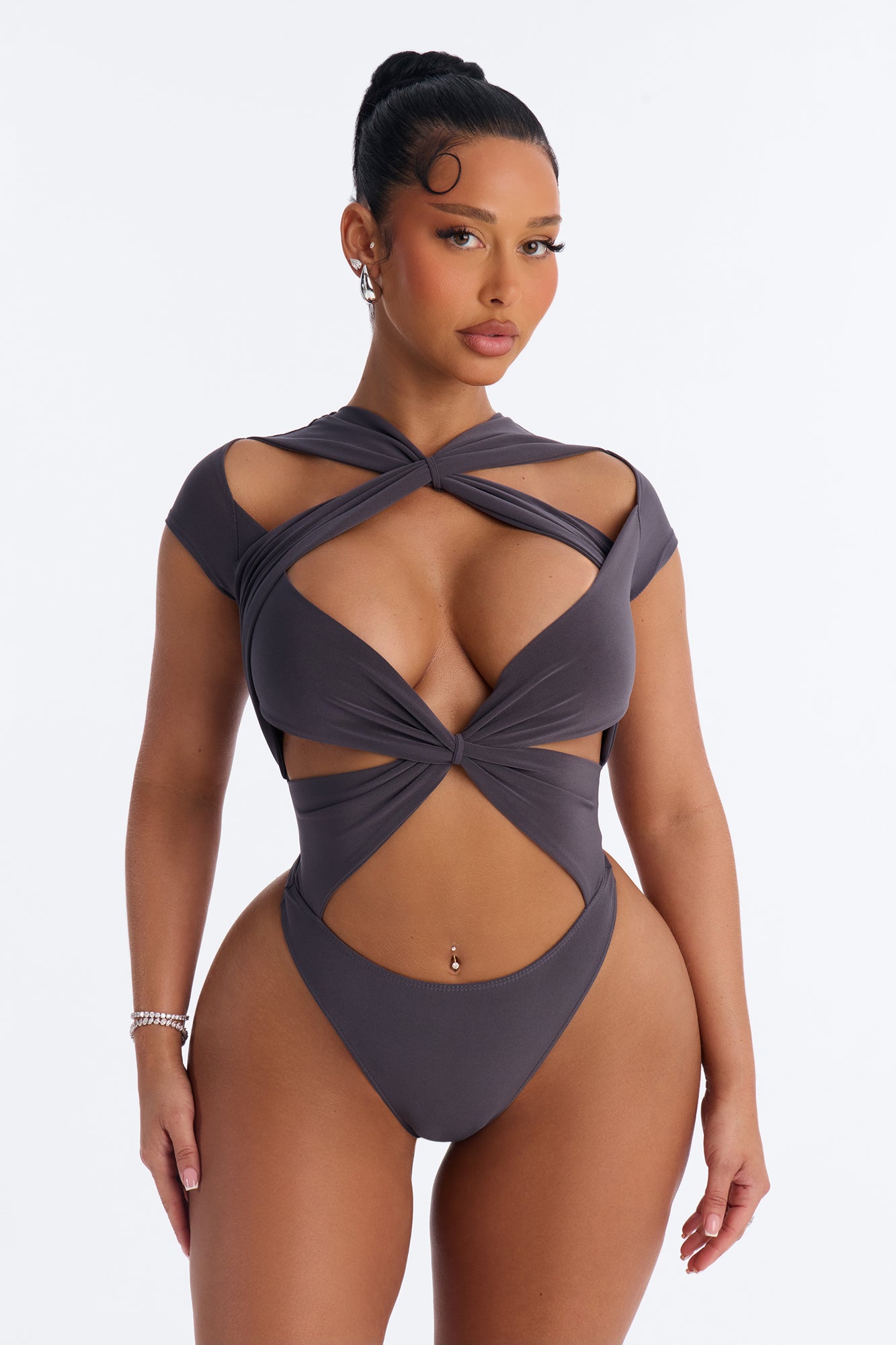 Never Too Much Bodysuit - Charcoal