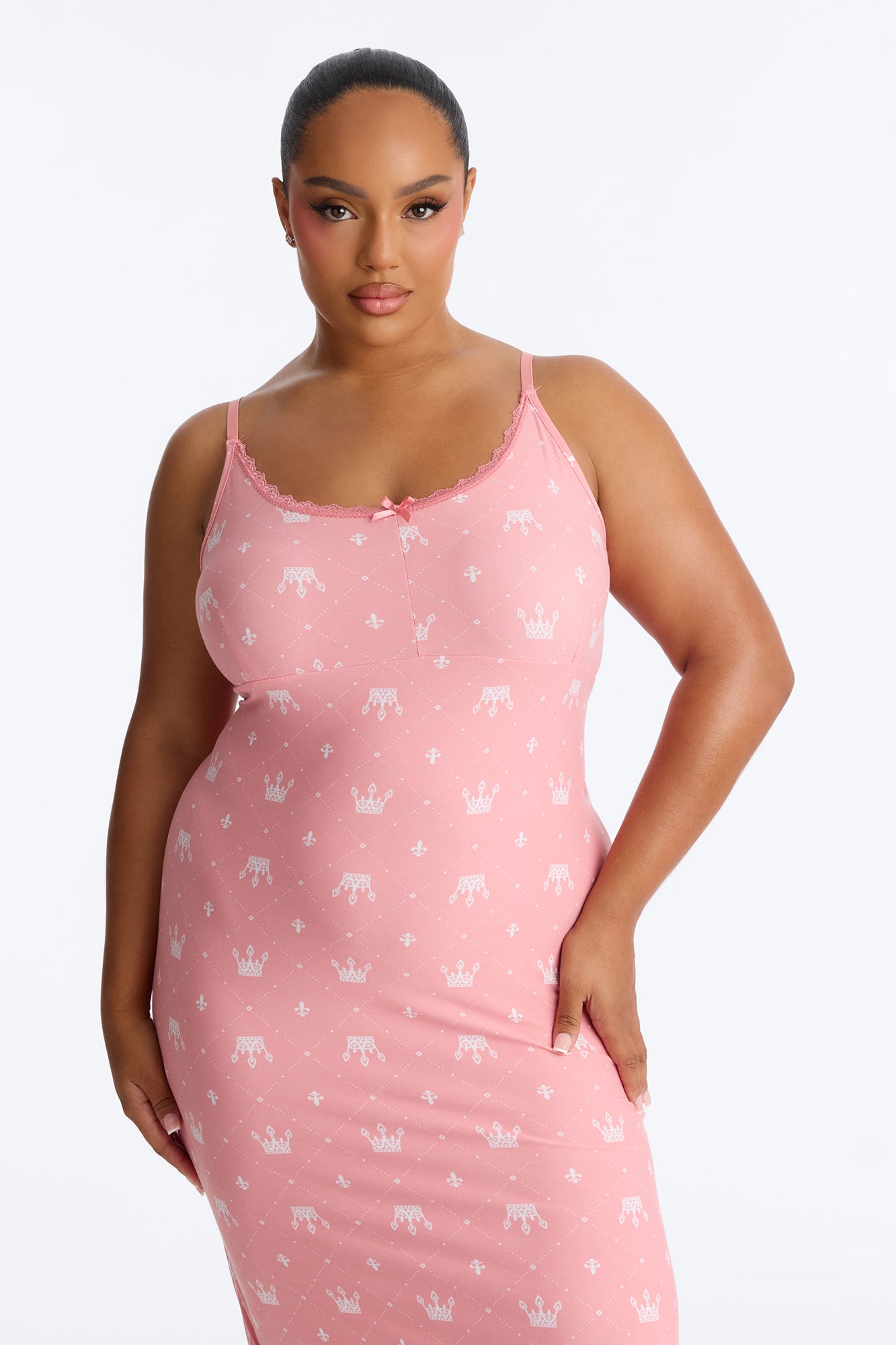 The Queen Is Sleeping PJ Nightgown - Pink image 2