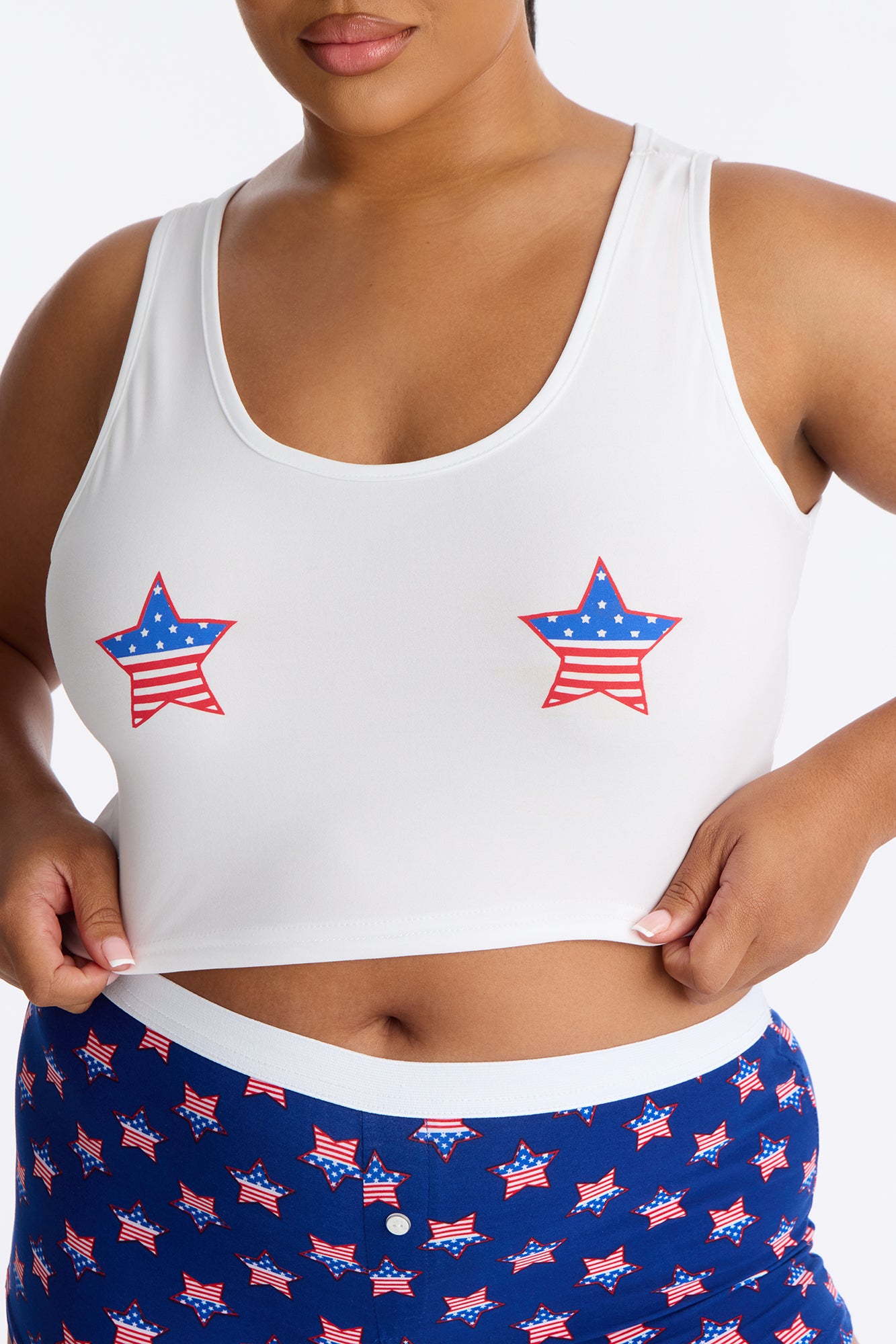 All The Above Stars PJ Short Set - Red/White image 2