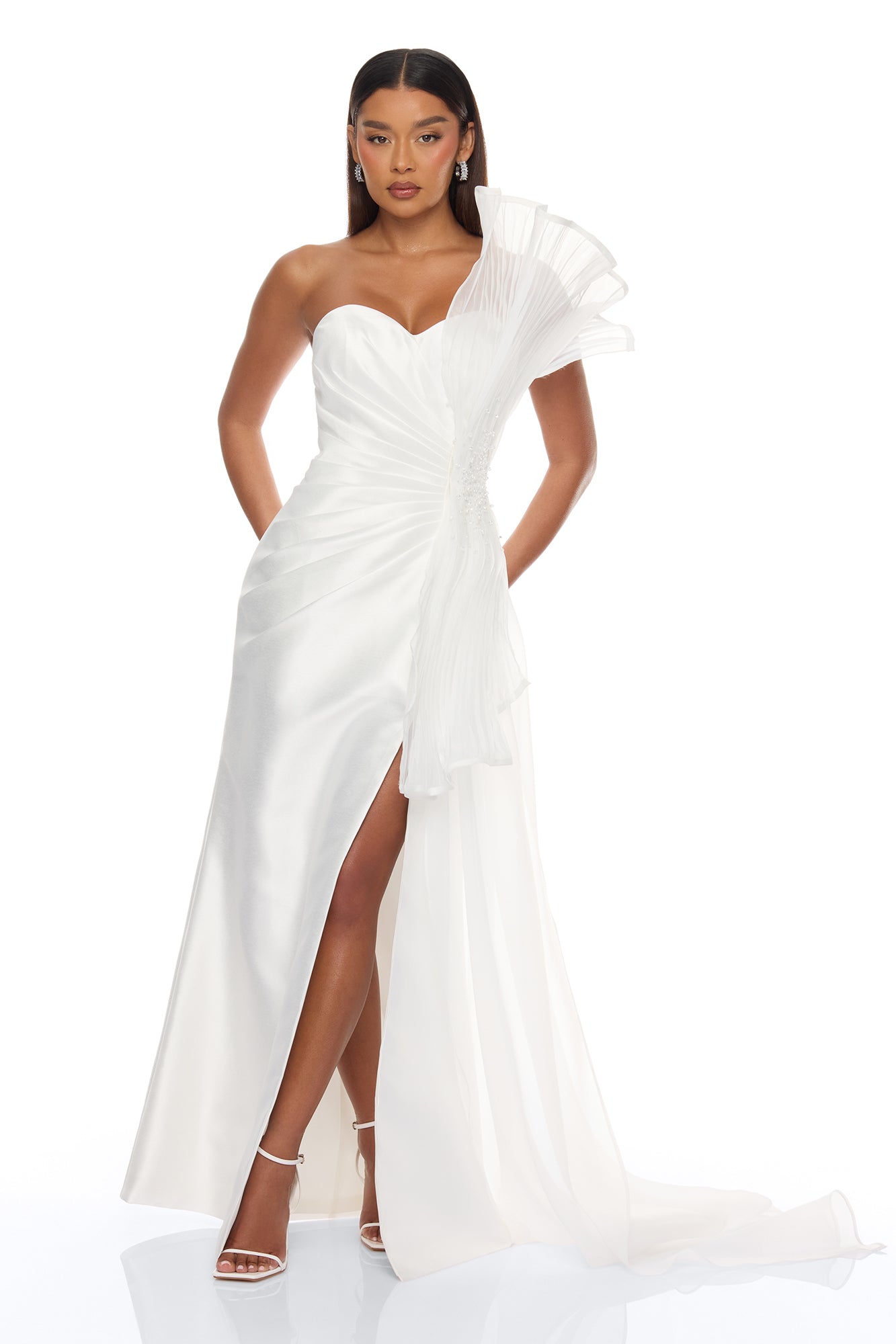 Meant To Be Satin Gown - White
