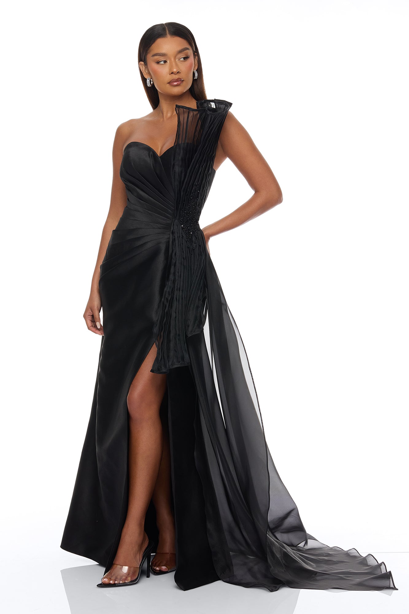 Meant To Be Satin Gown - Black