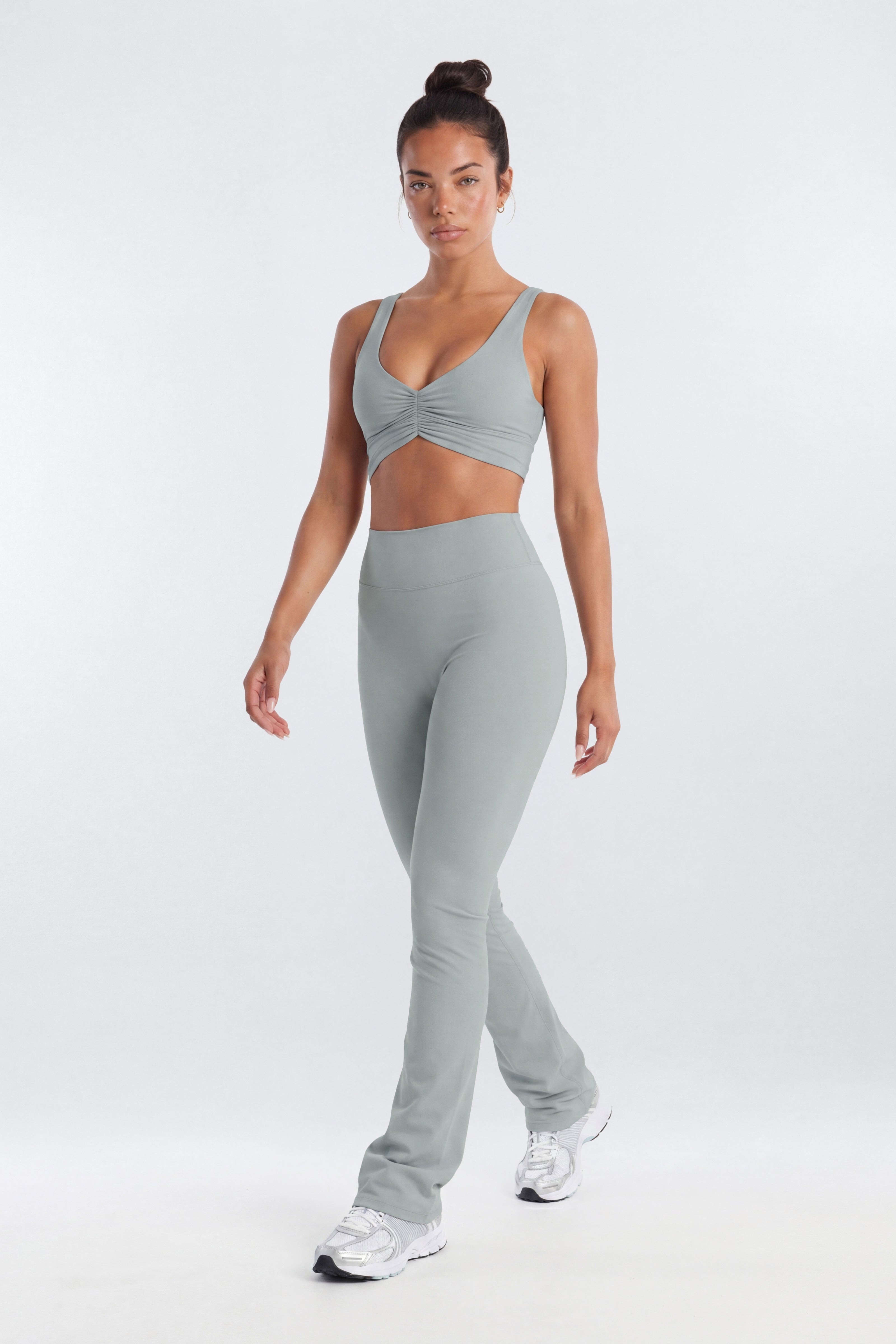 CloudForm™ Ruched Sports Bra - Steel image 2