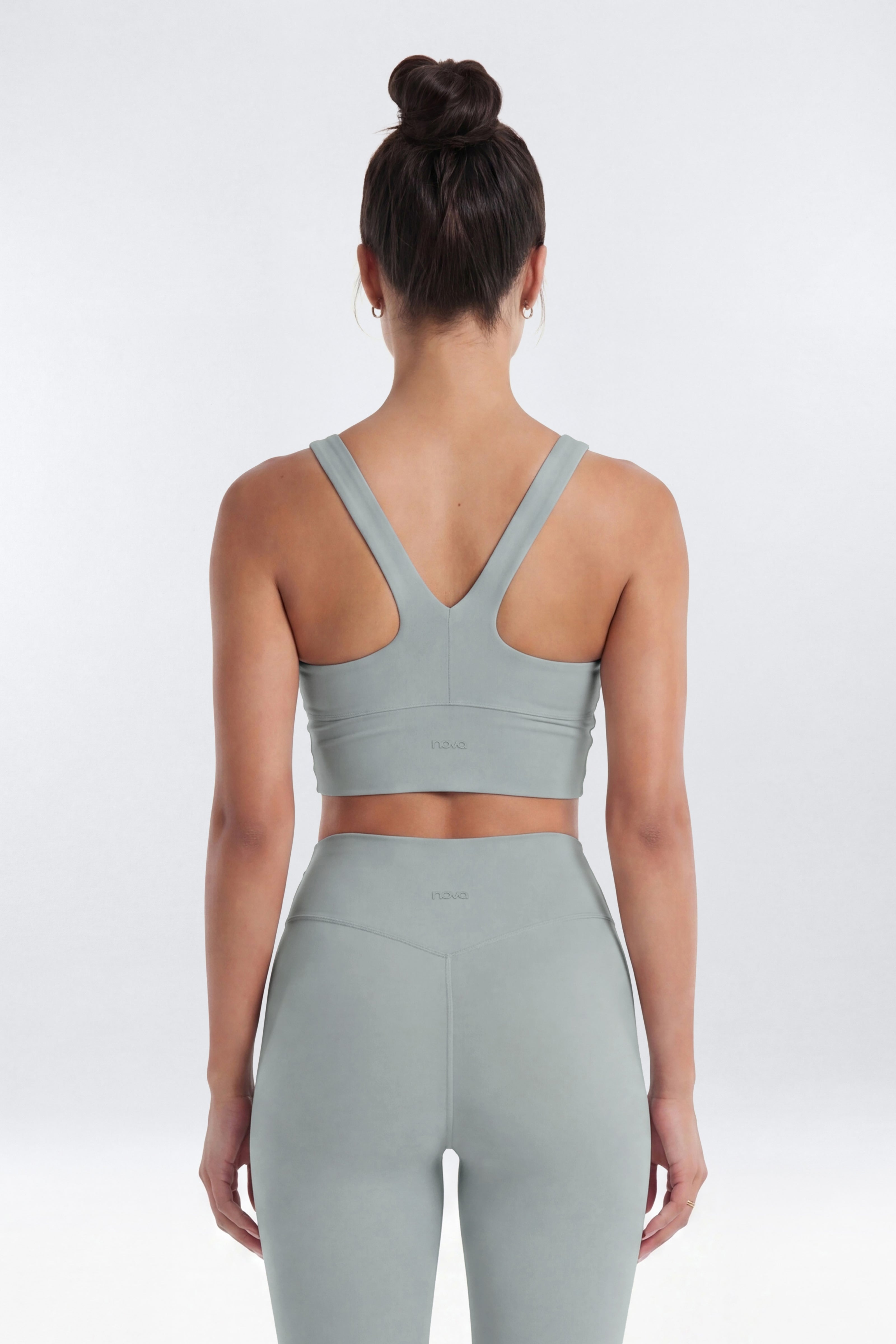 CloudForm™ Ruched Sports Bra - Steel image 3