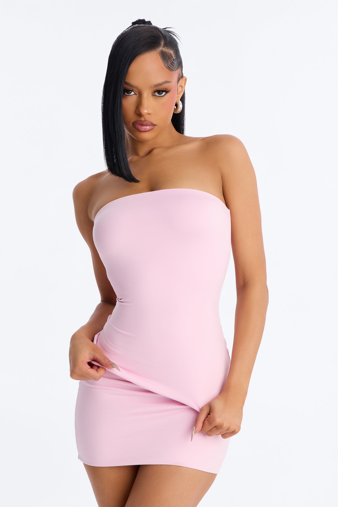 Contour Double Lined Tube Top - Light Pink