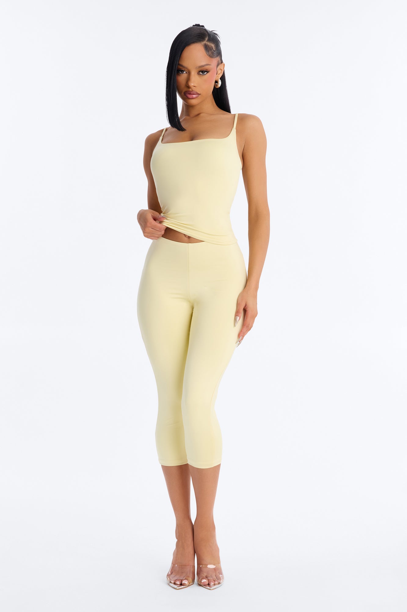 Contour Double Lined Cami Top - Butter Yellow