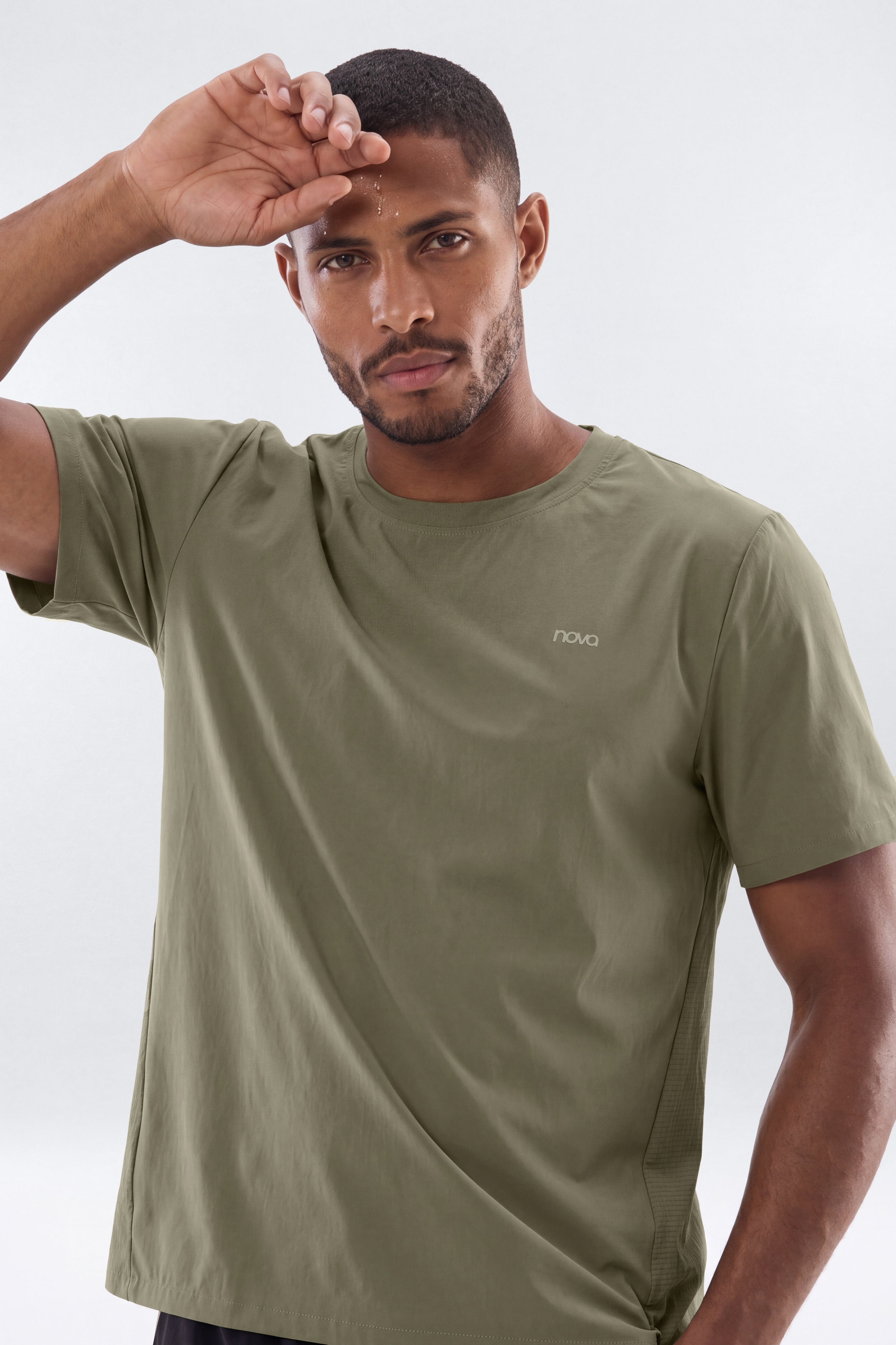 Lightweight Short Sleeve Running Tee - Moss