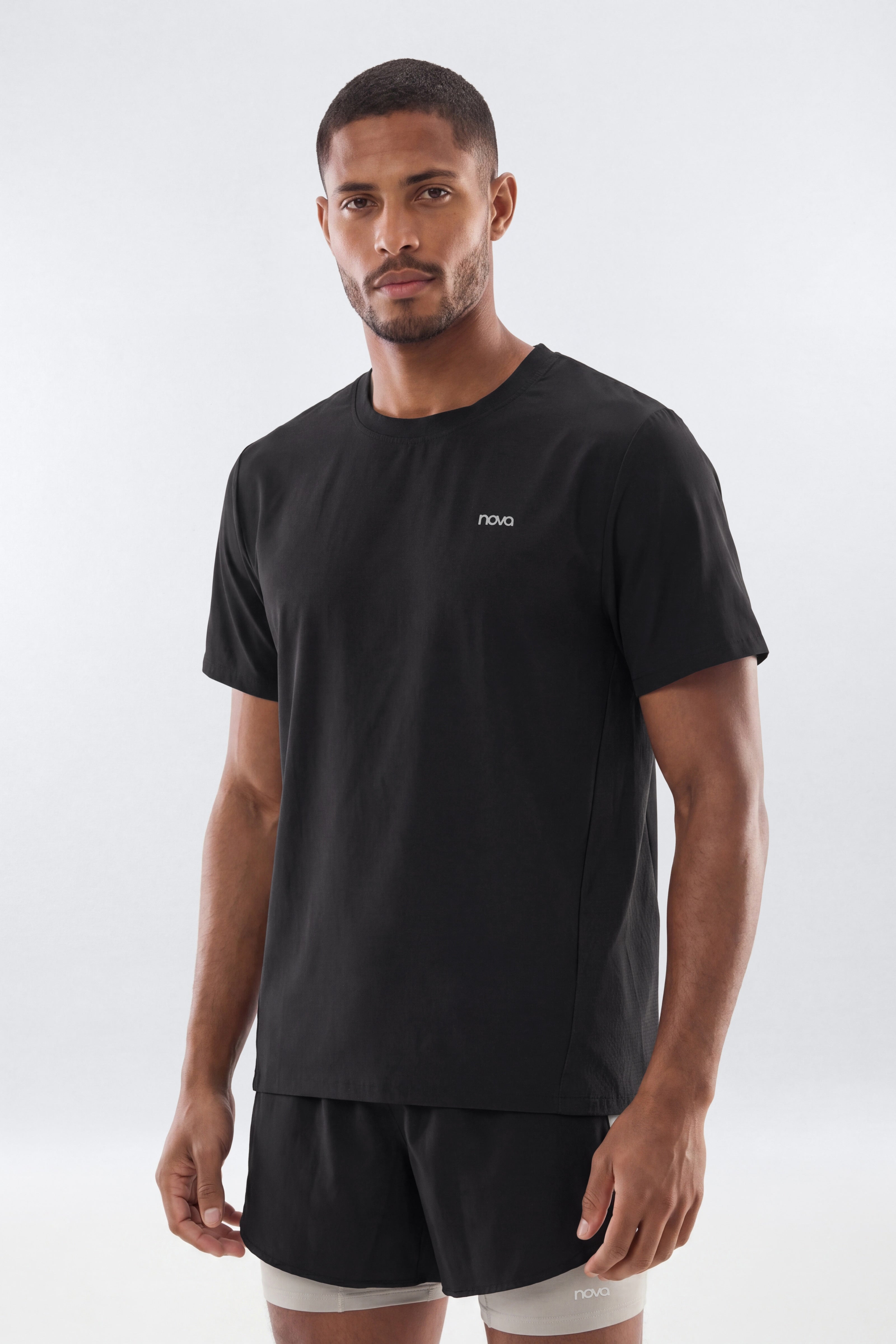 Lightweight Short Sleeve Running Tee - Black