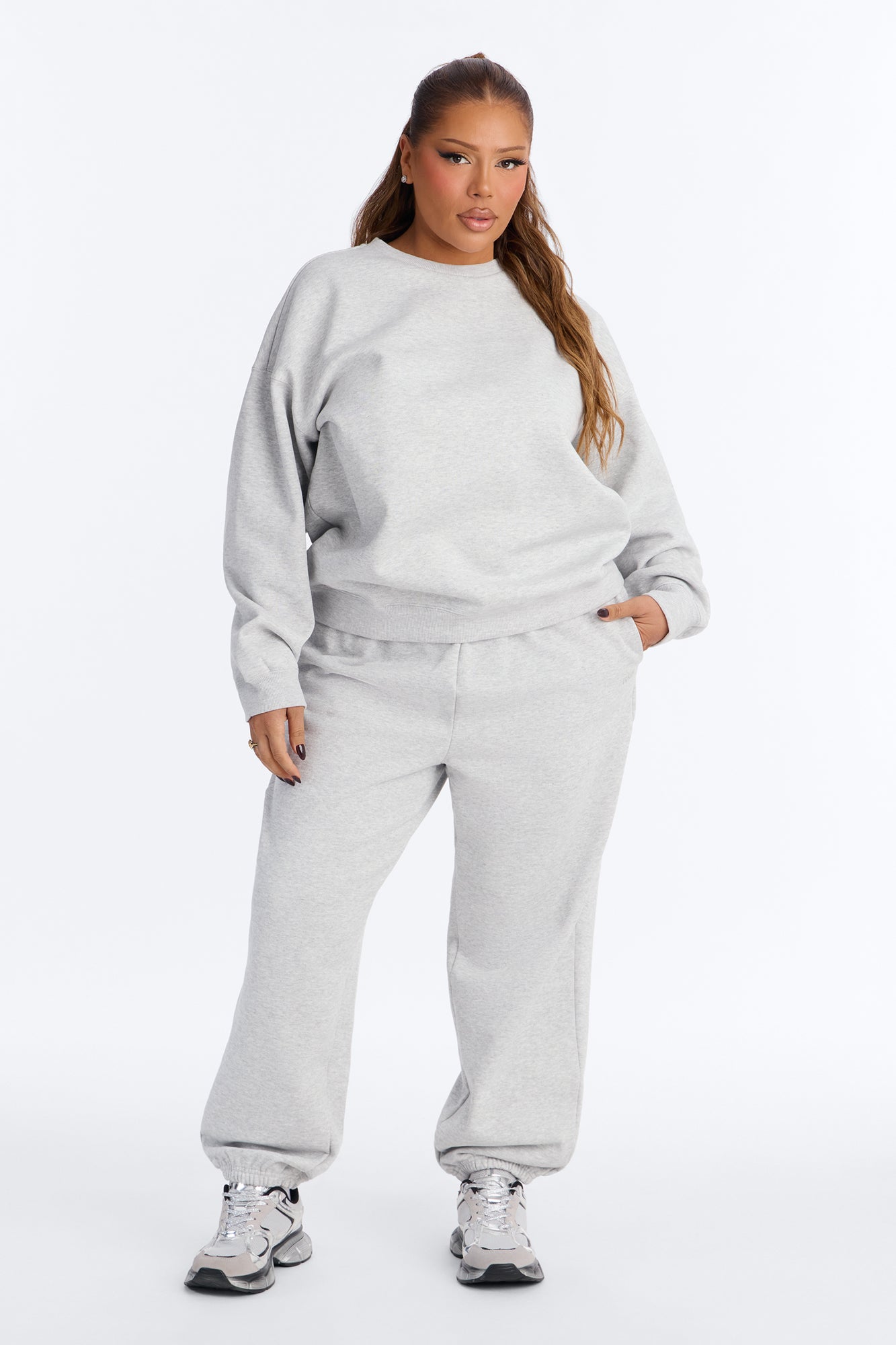 Libby Fleece Jogger Sweatpant - Heather Grey