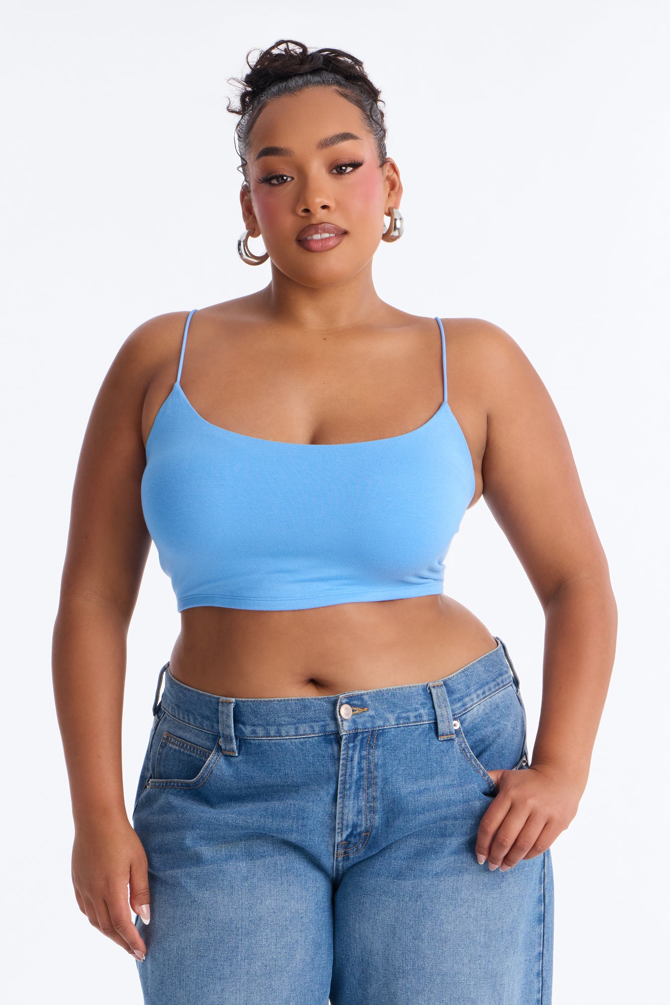 Kiki Super Cropped Top - Periwinkle