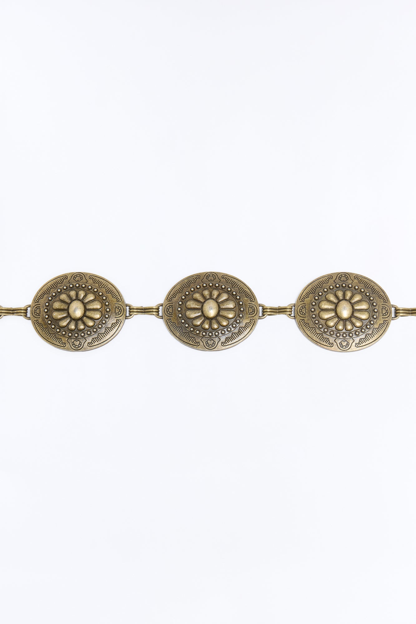 Flowers For A Ranchero Chain Belt - Antique Gold