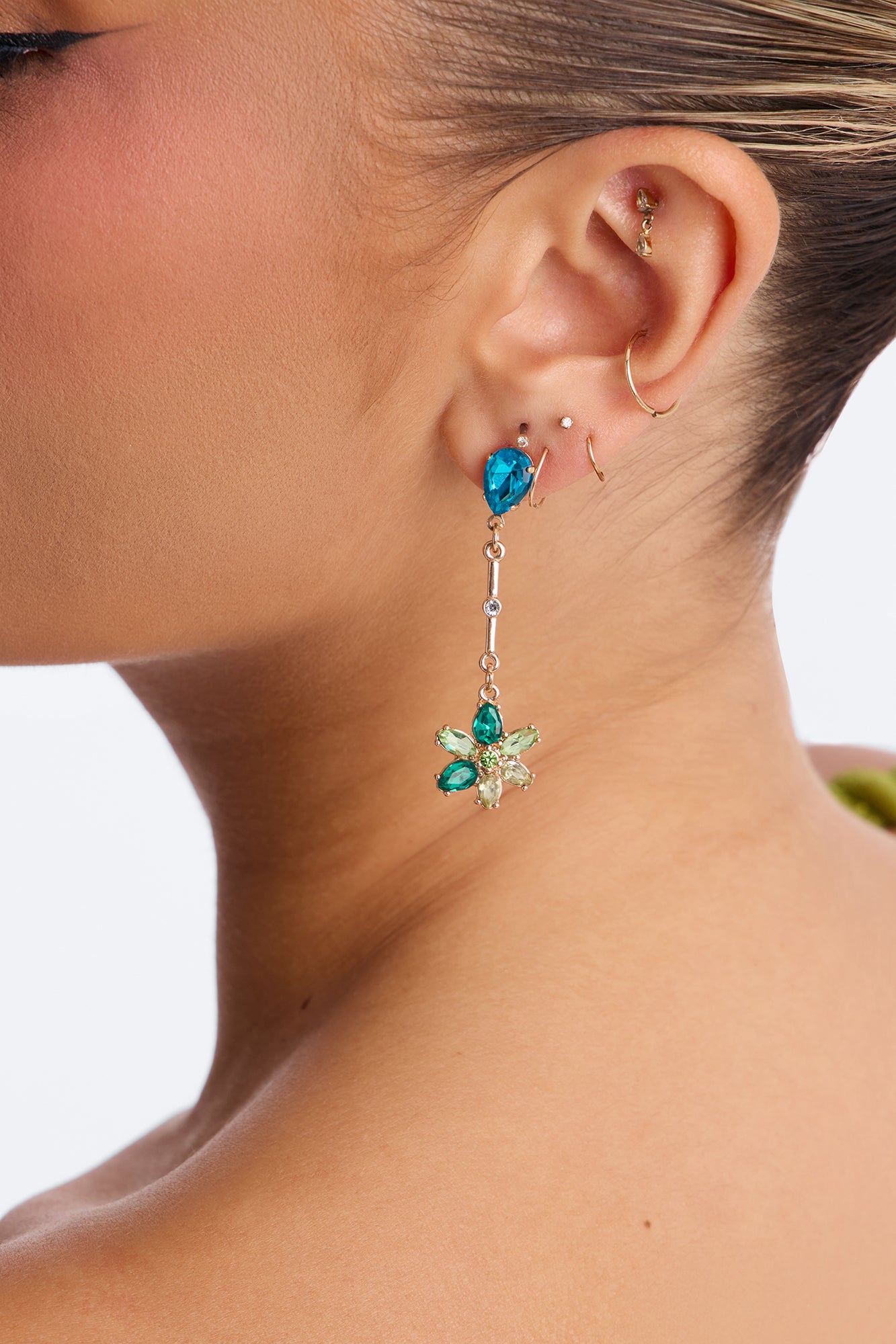 Paradise Bloom Earrings - Blue/combo