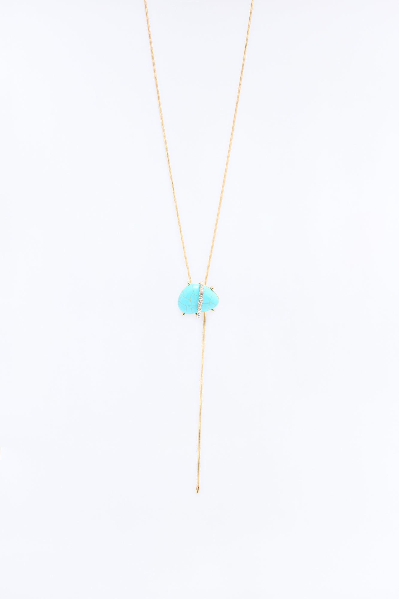 Solstice Jeweled Lariat Necklace - Turquoise/combo
