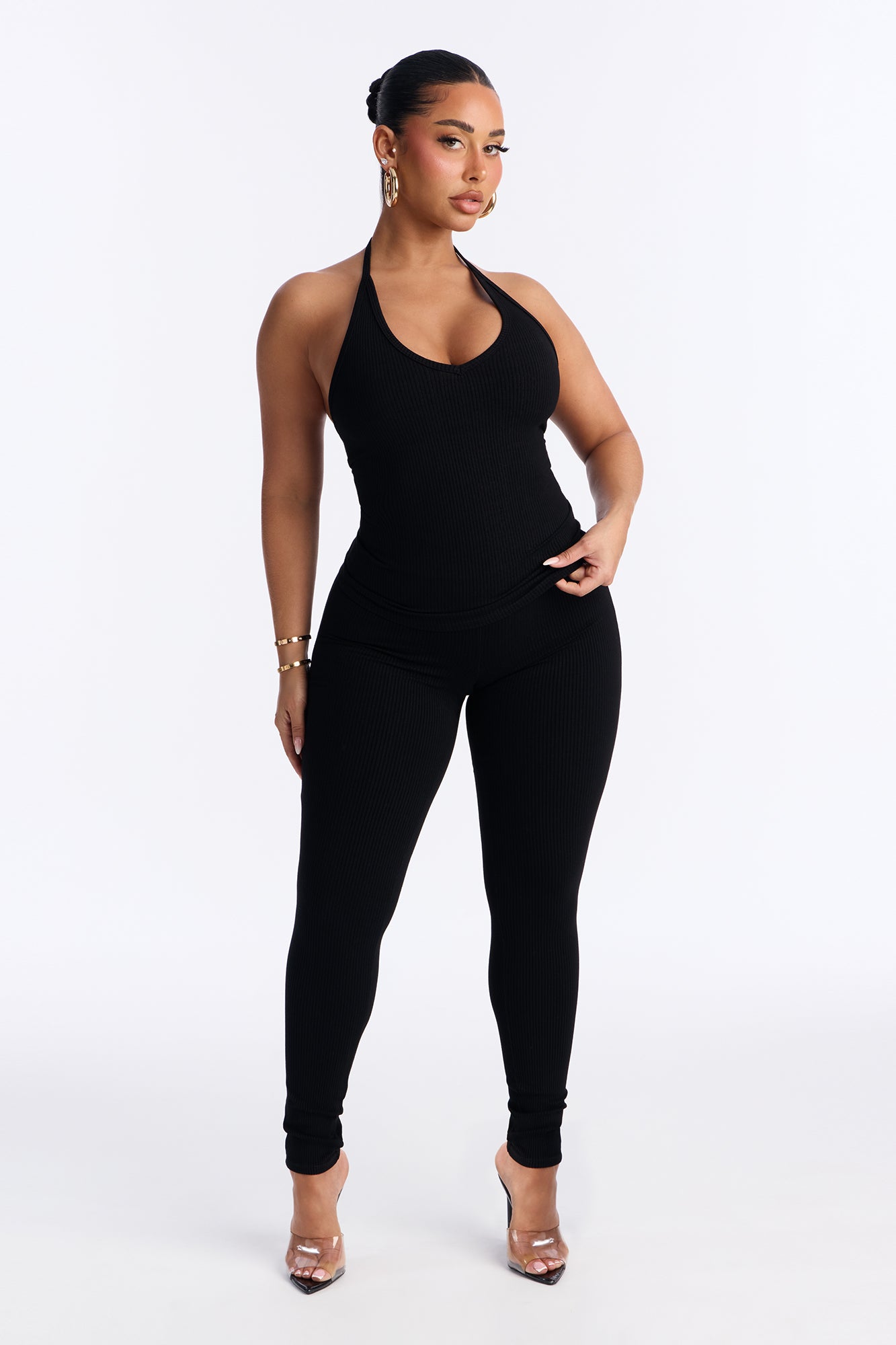 Gaia Snatched Tank Top - Black image 2