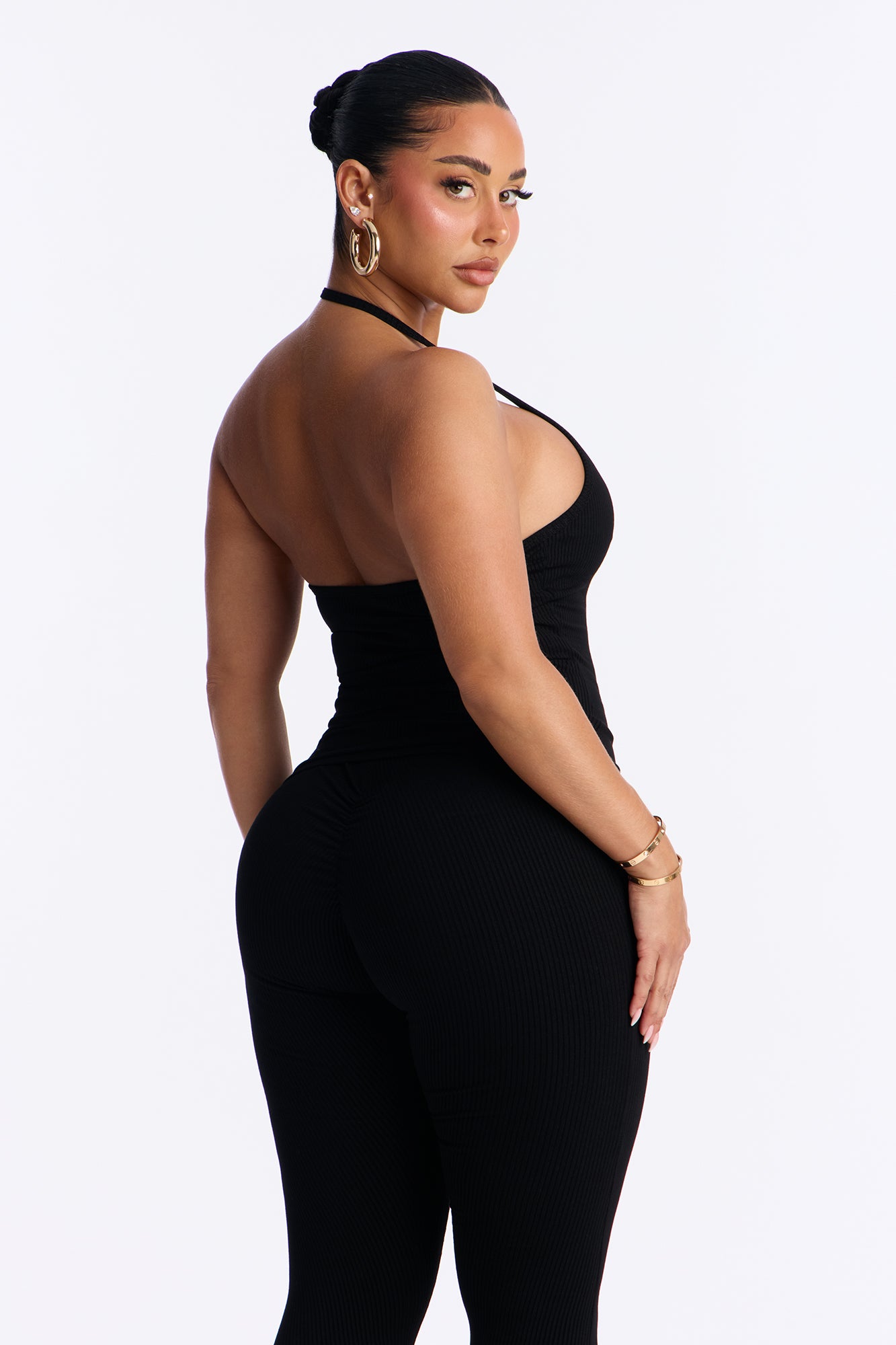 Gaia Snatched Tank Top - Black image 3