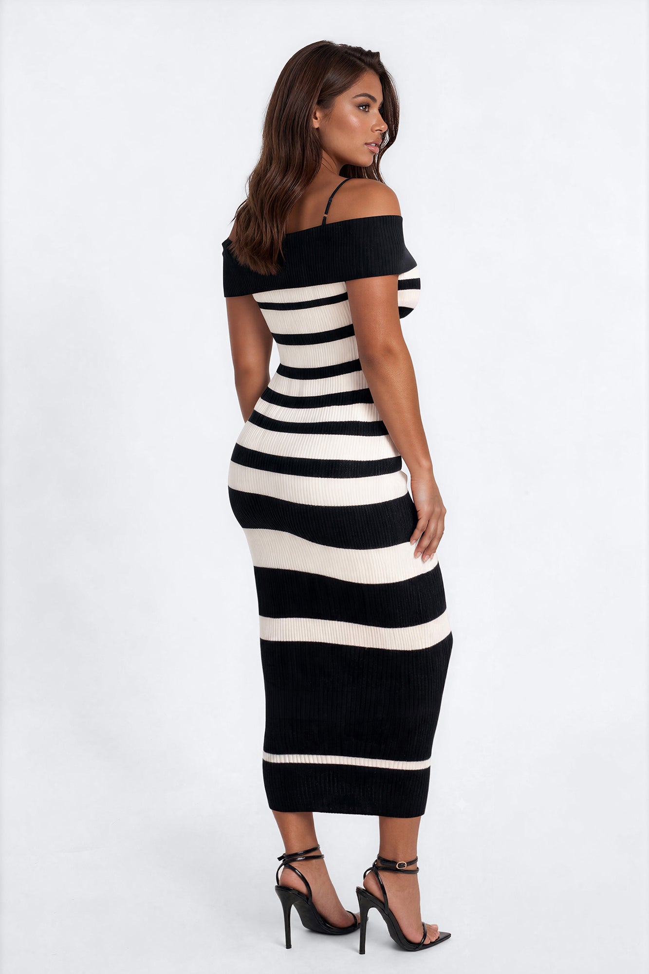 Simple Slay Sweater Maxi Dress - Black/White image 7