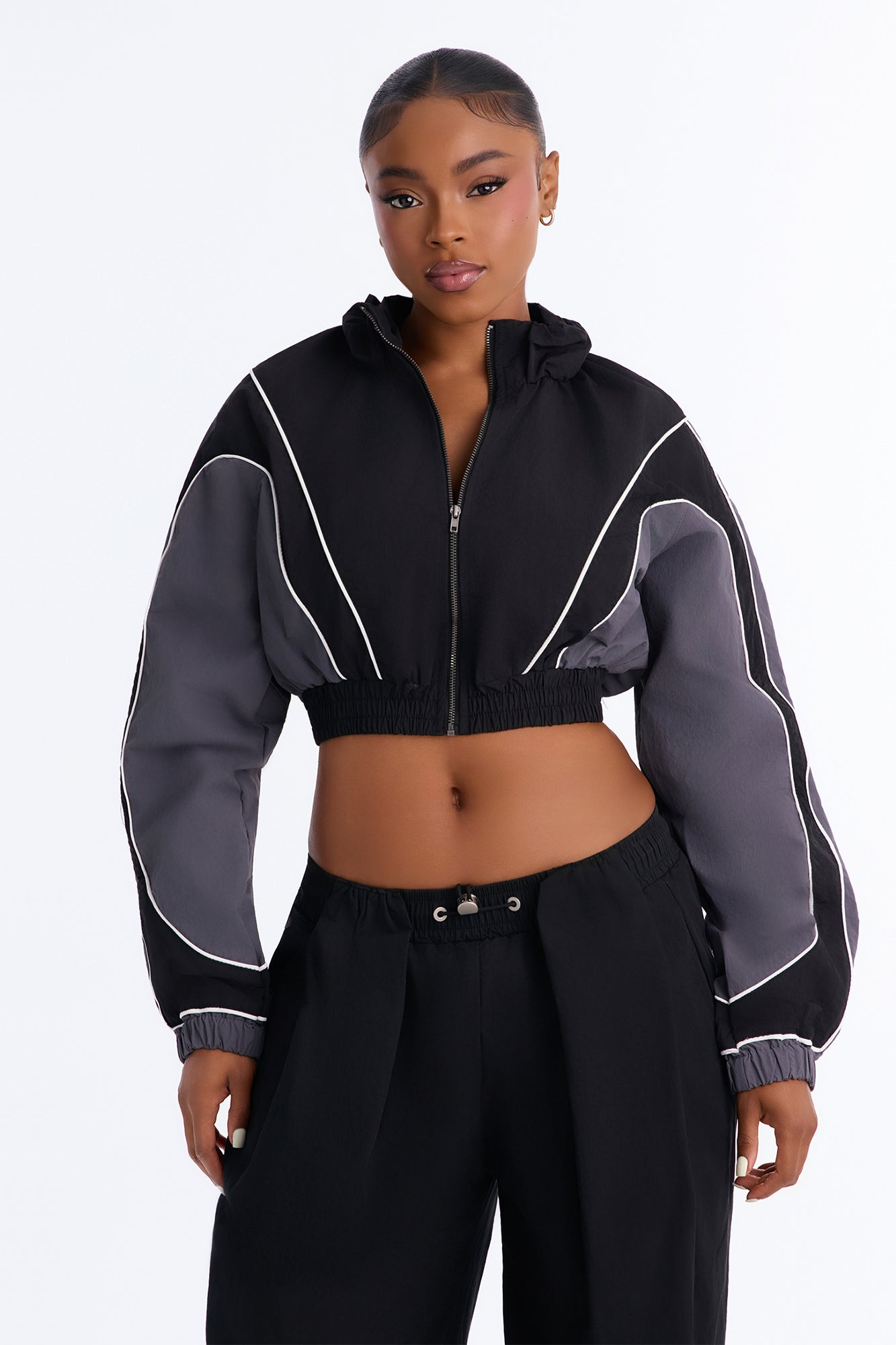 New Era Colorblock Windbreaker Jacket - Black/combo