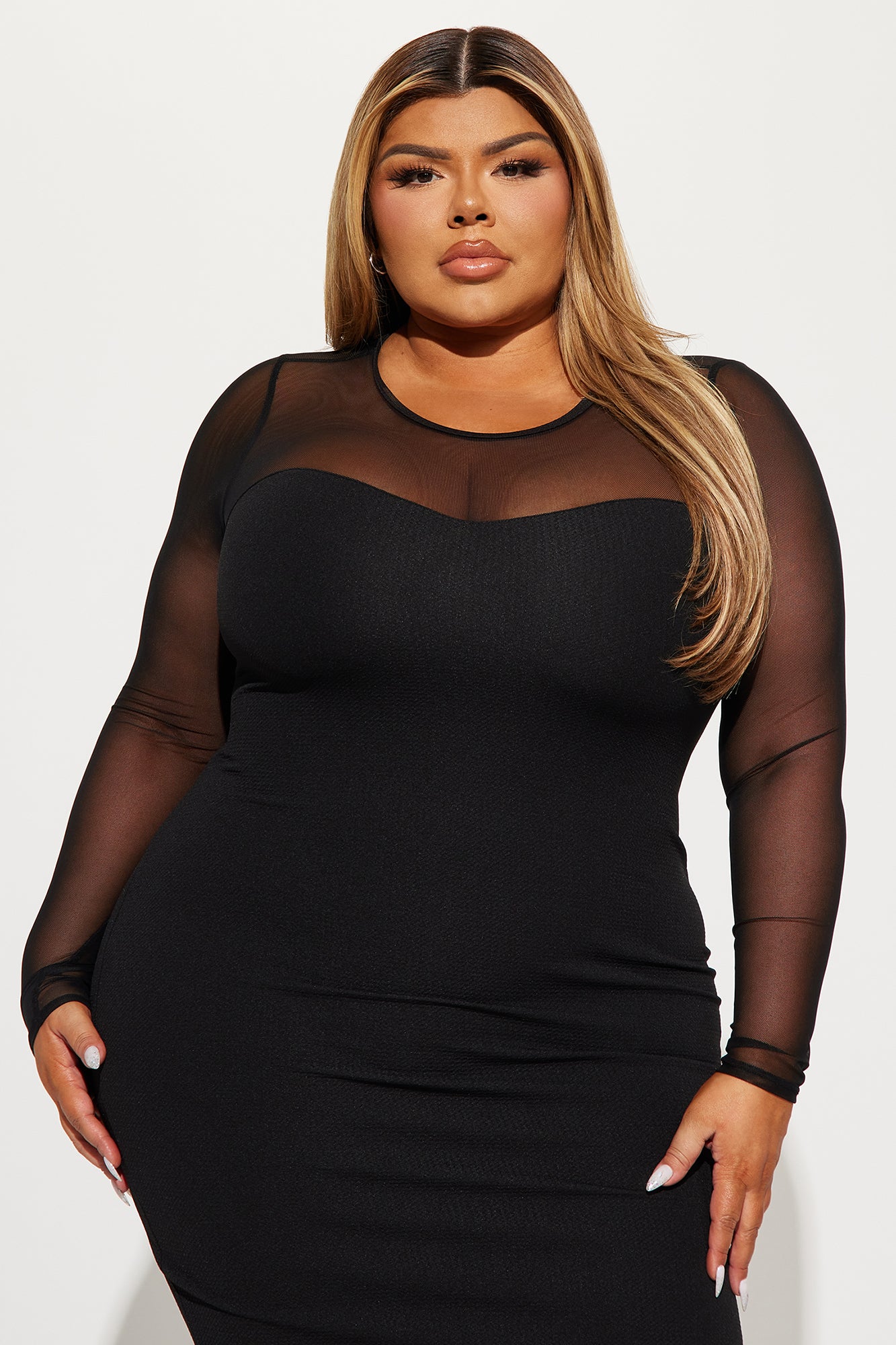 Madison Midi Dress - Black