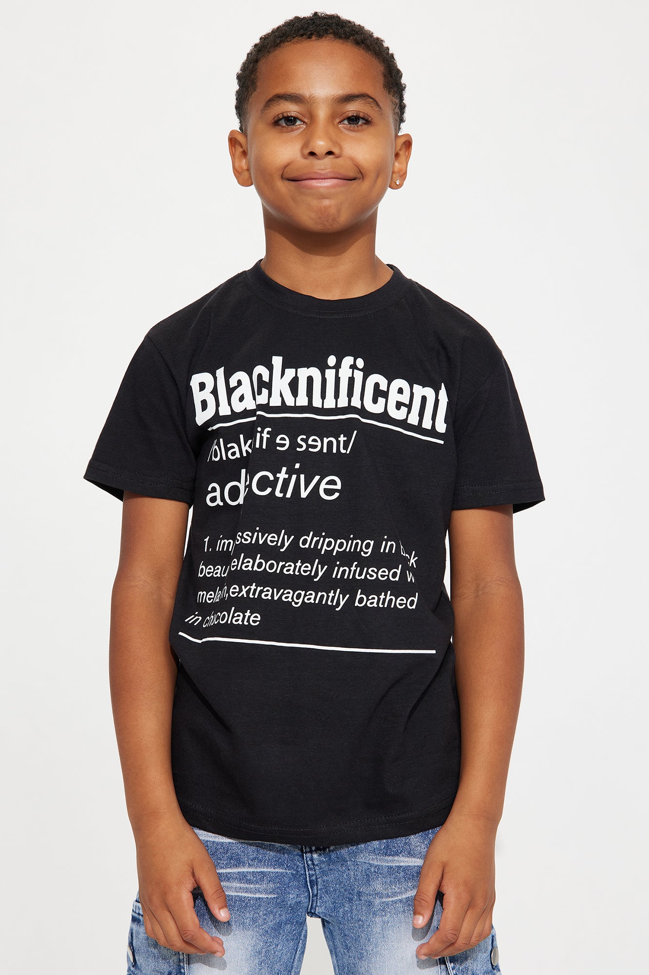 Mini Blacknificent Short Sleeve Tee - Black