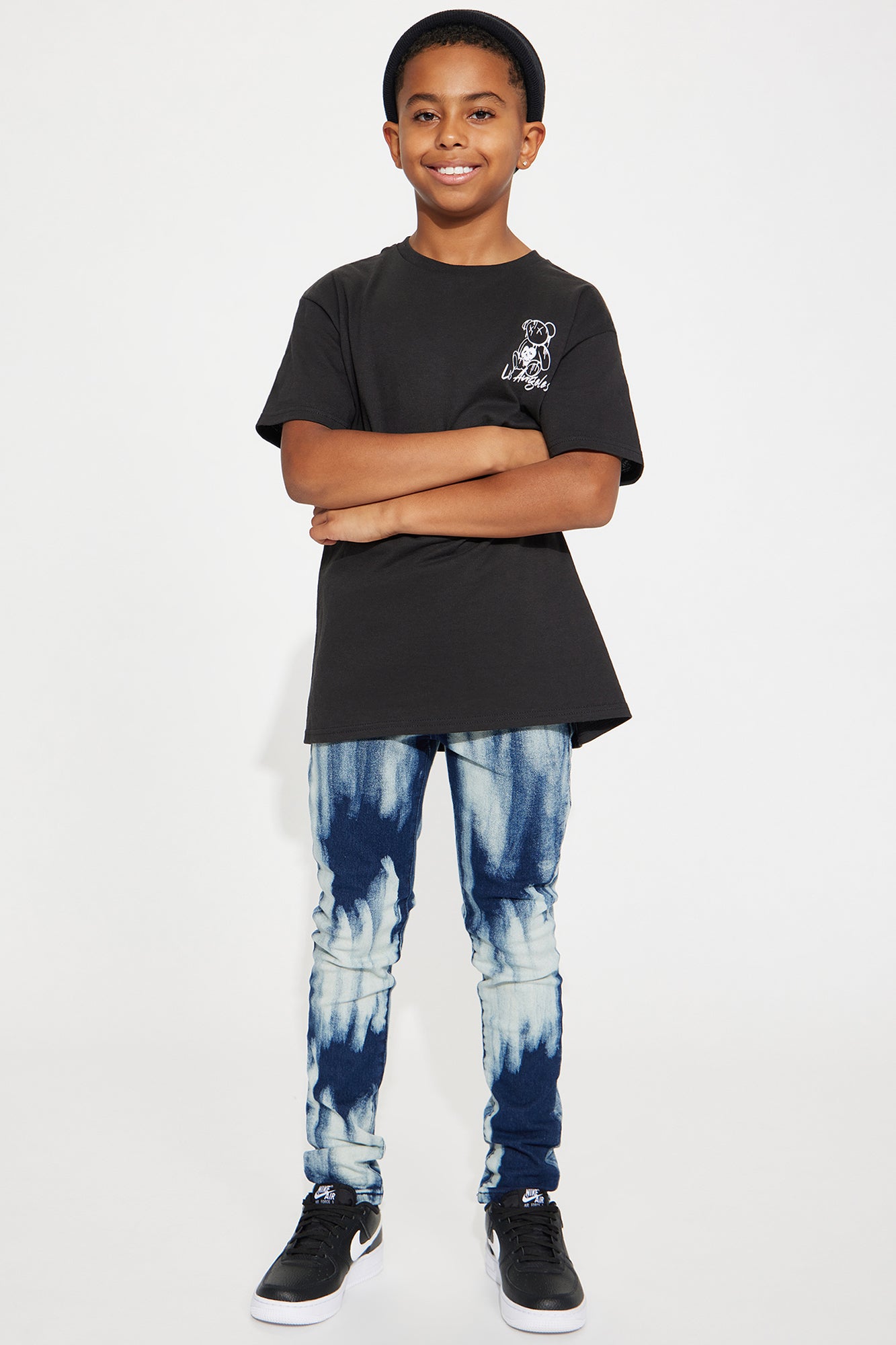 Mini Summer In LA Oversized Short Sleeve Tee - Black