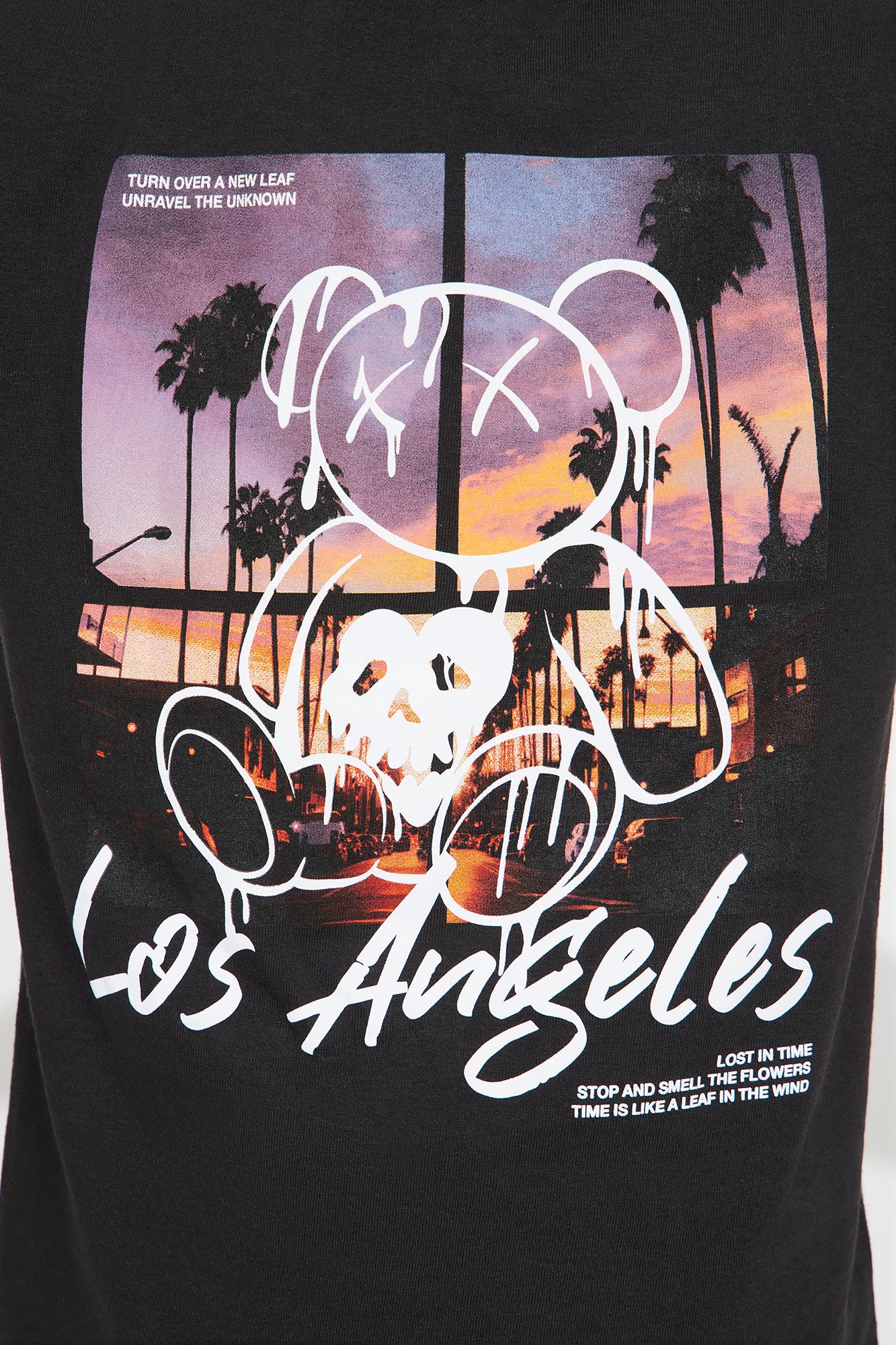Mini Summer In LA Oversized Short Sleeve Tee - Black