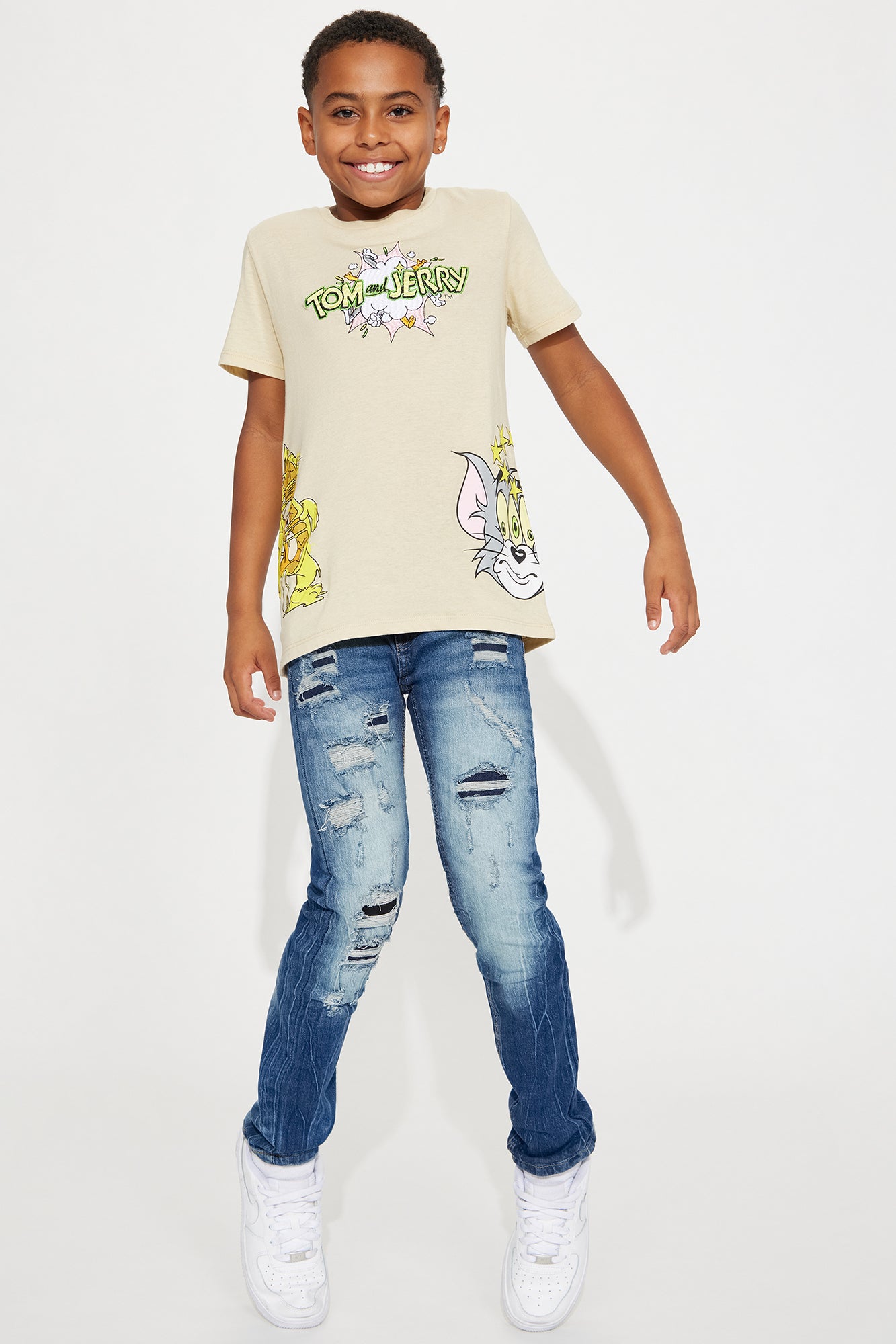 Mini Rip And Repair Stretch Jeans II - Indigo