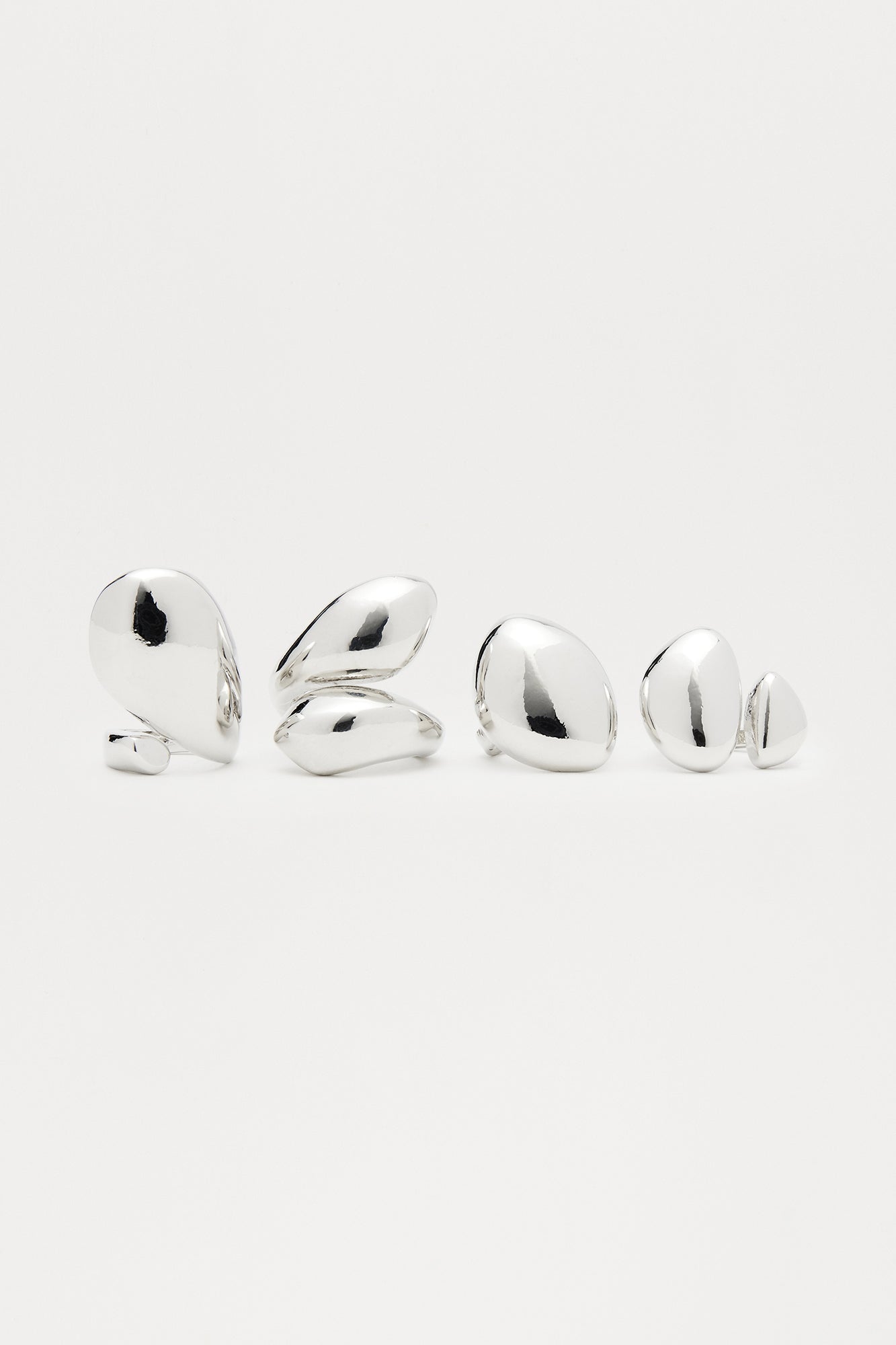 Anastasia 4 Piece Ring Set - Silver