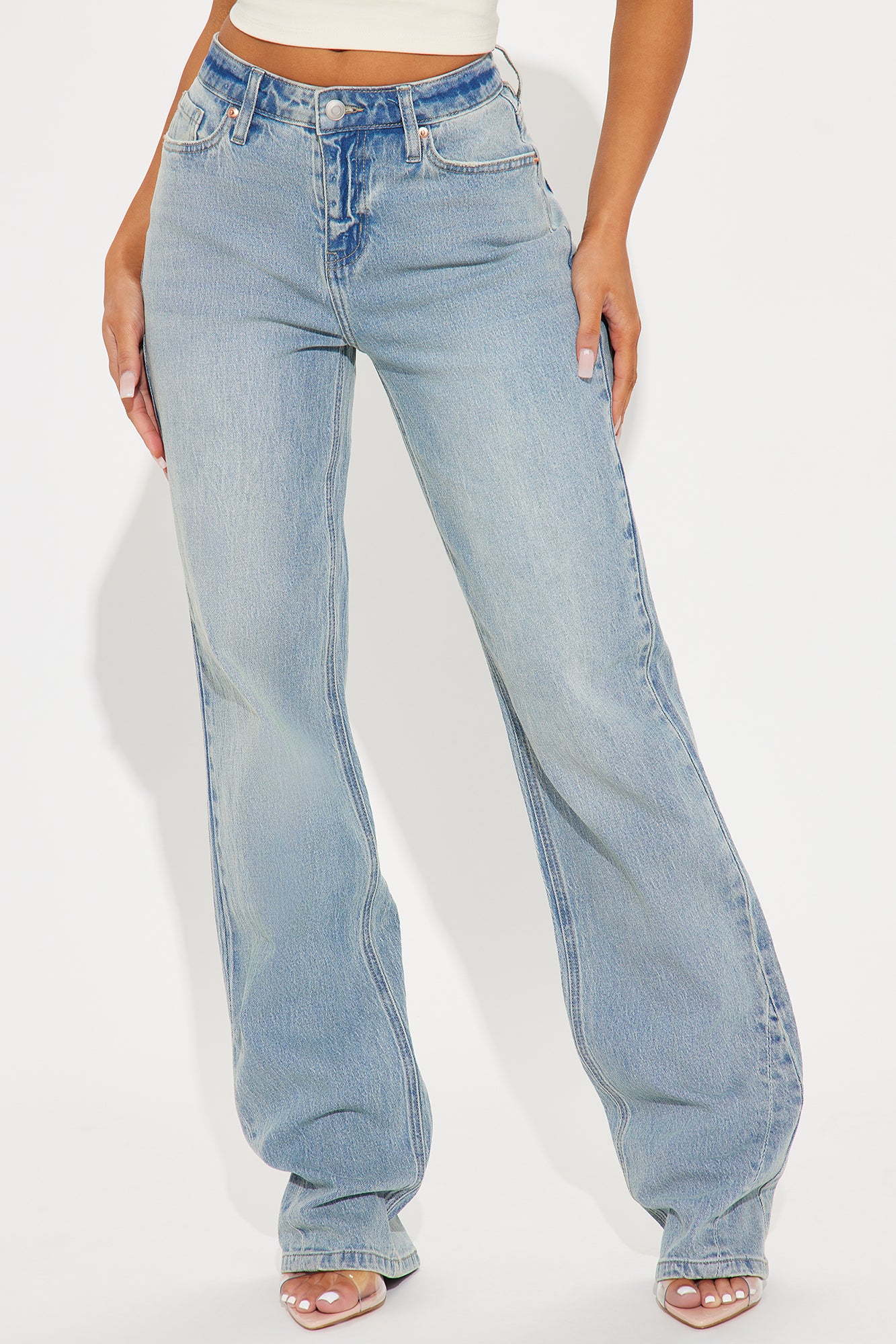 Tall Deserved It Stretch Straight Leg Jeans - Light Wash