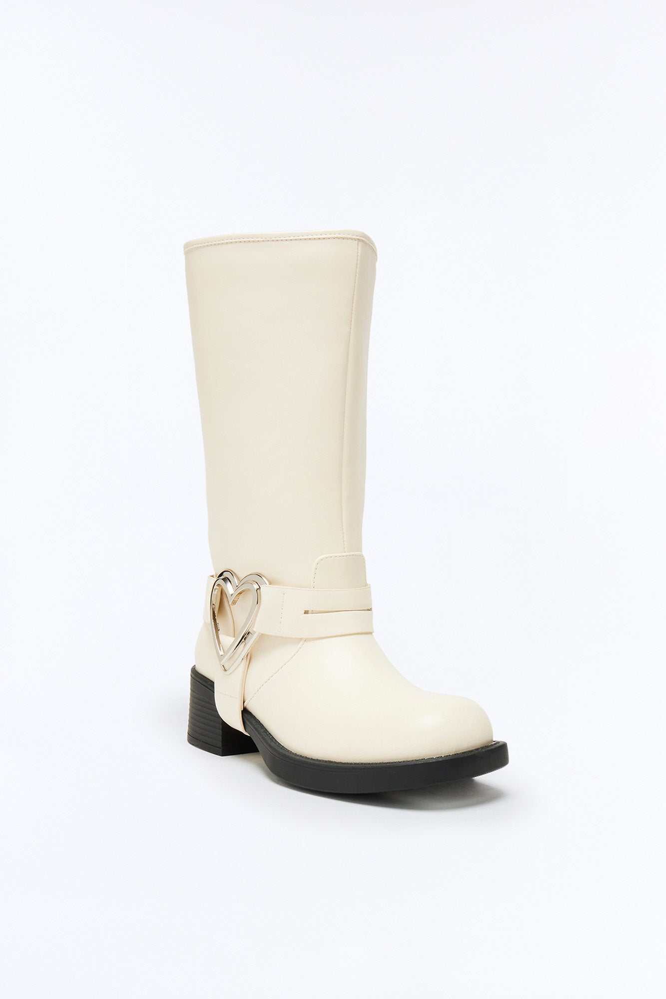 Ramosa Heart Hardware Boots - Beige