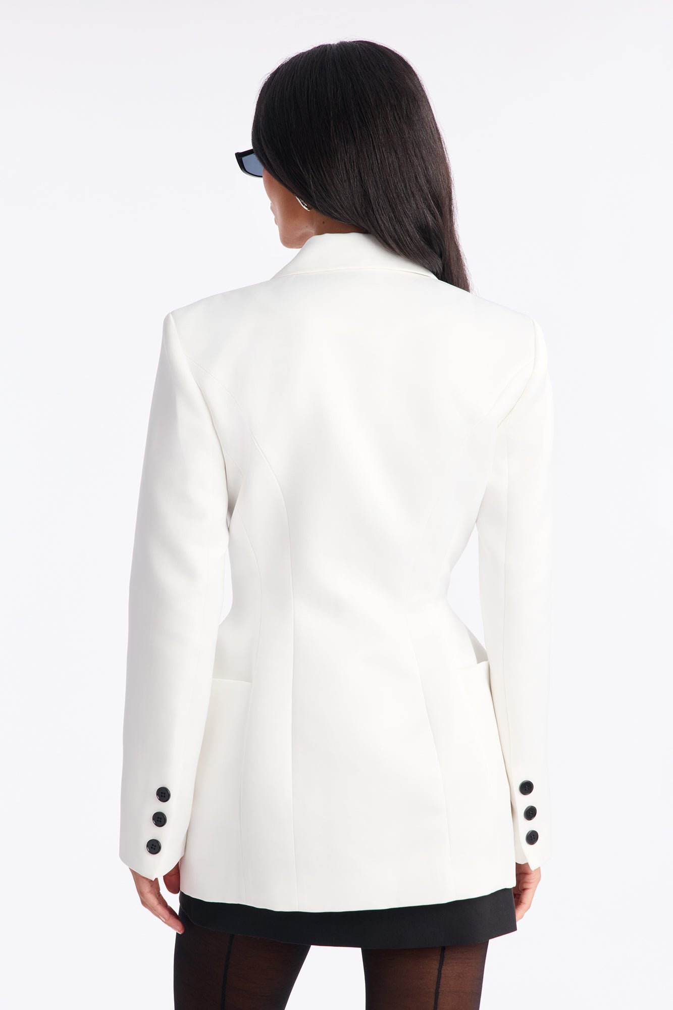 Harmony Structured Double Breasted Blazer - White