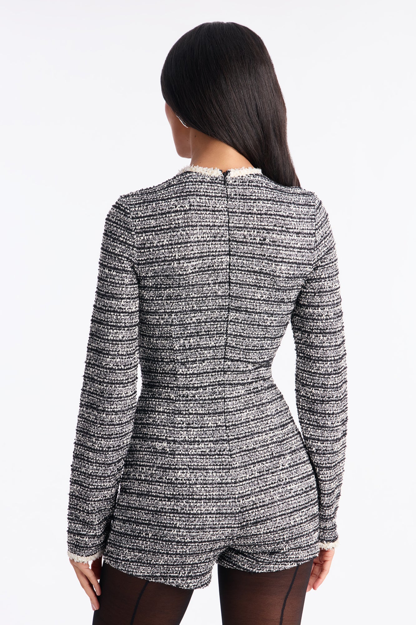 Shannon Tweed Long Sleeve Romper - Black/combo