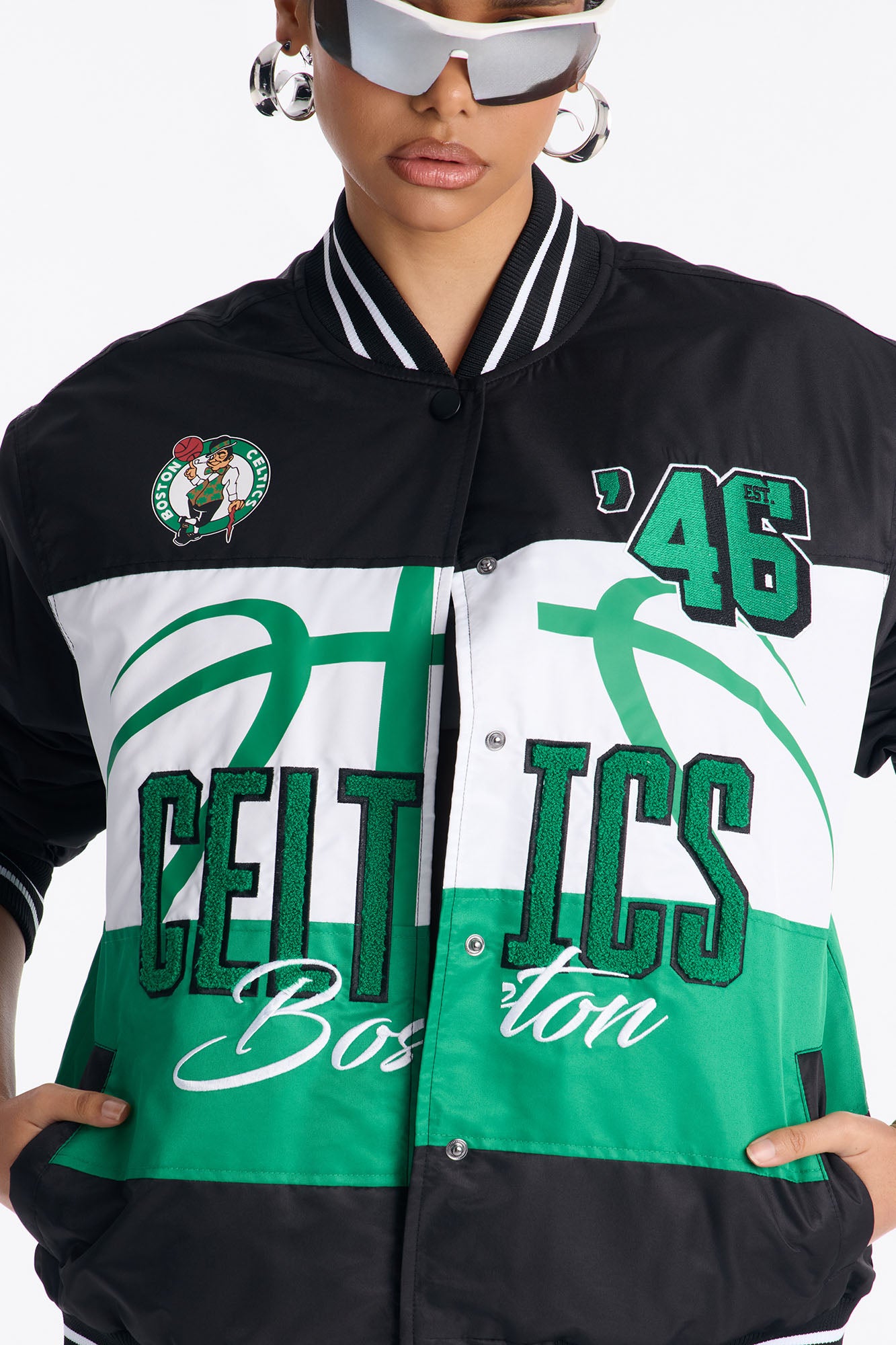 NBA Boston Celtics Twill Jacket - Black