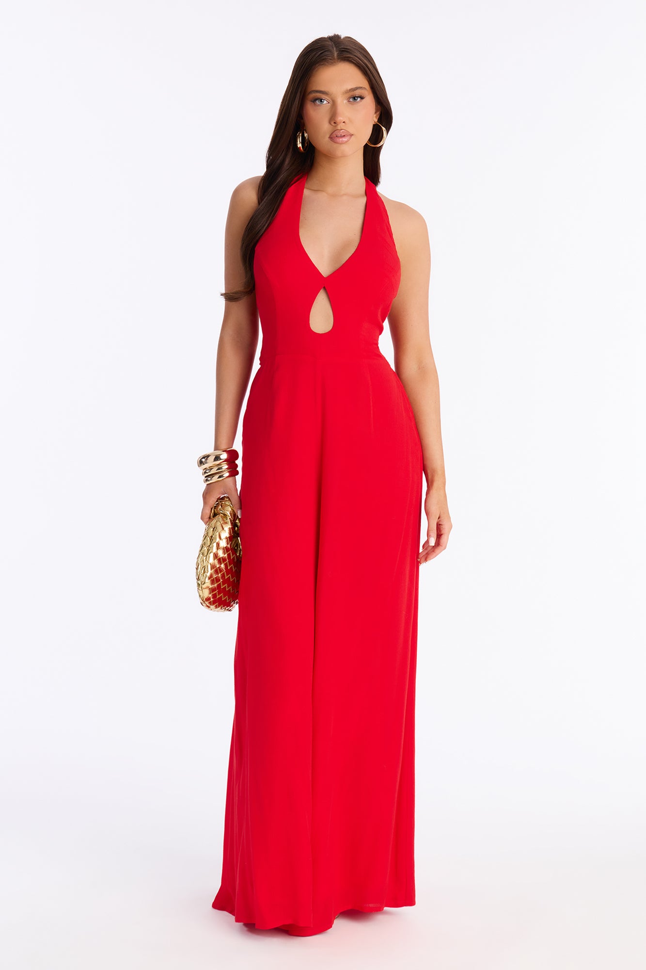 Scarlet Tie Back Jumpsuit - Red