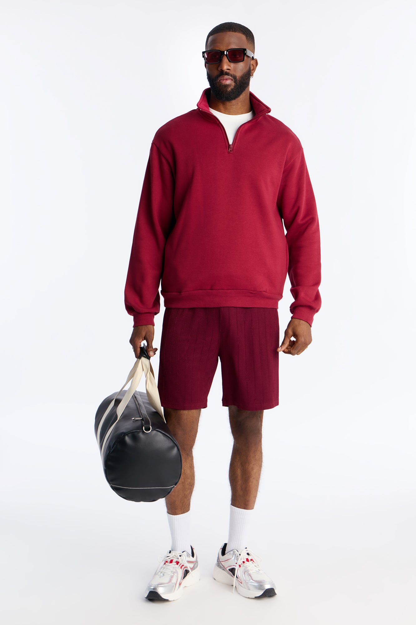 Striped Heritage Jacquard Short - Burgundy