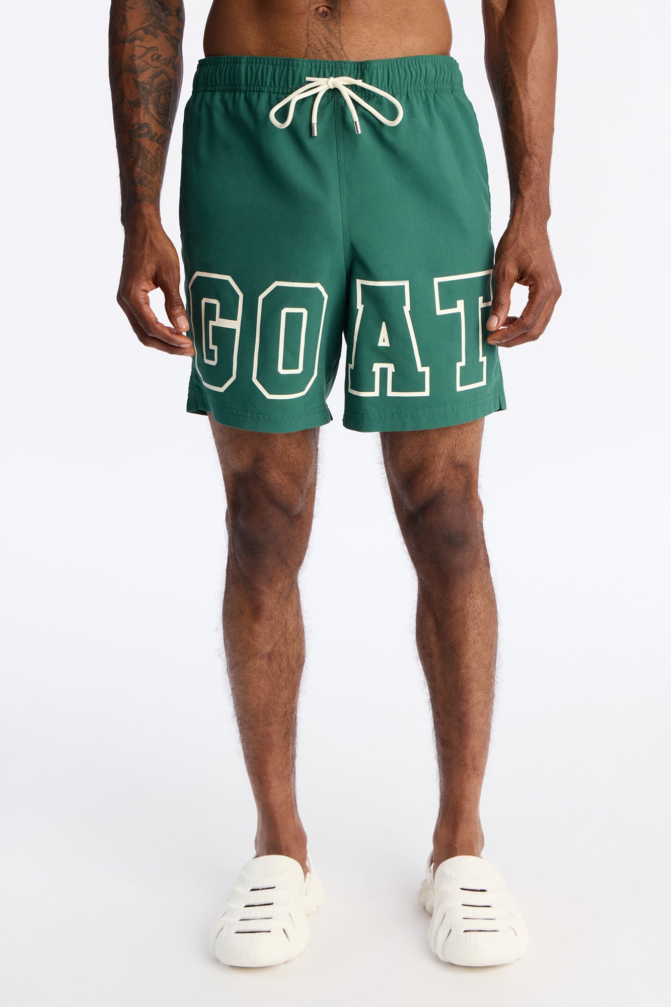 I'm The Goat Swim Trunk 7″ - Green